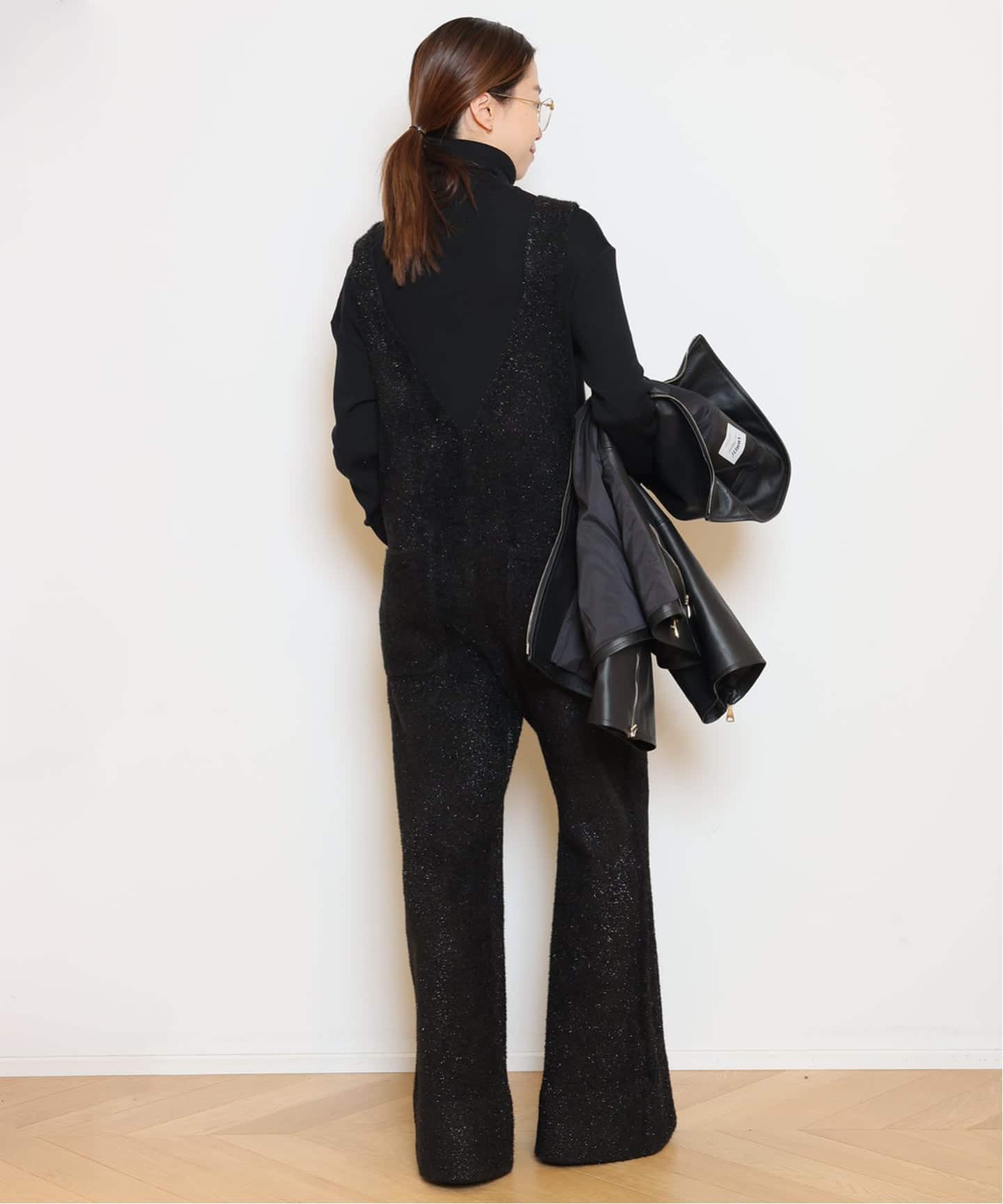 予約》【Col Pierrot/コルピエロ】RAME KNIT オールインワン（つなぎ