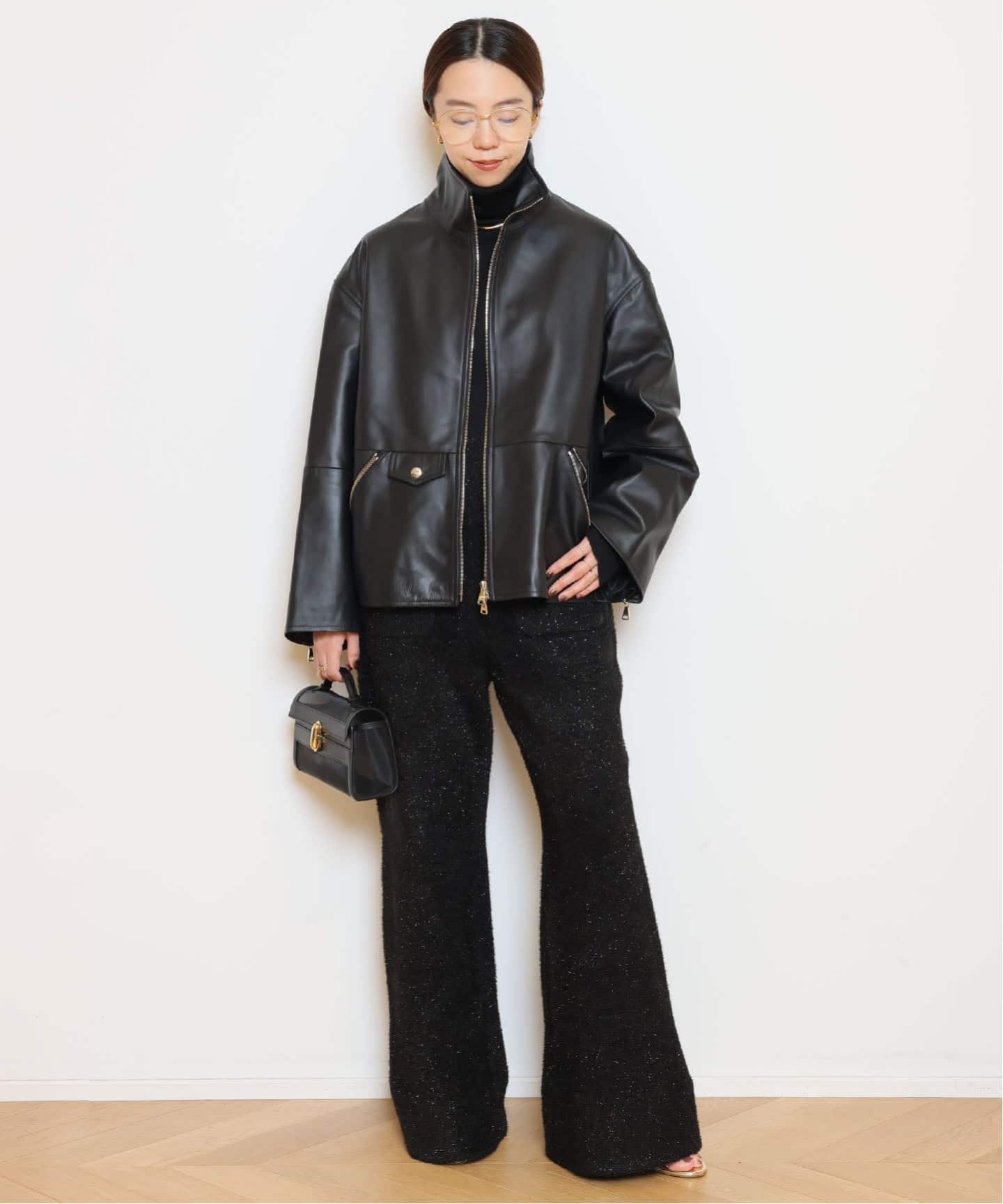 予約》【Col Pierrot/コルピエロ】RAME KNIT オールインワン（つなぎ