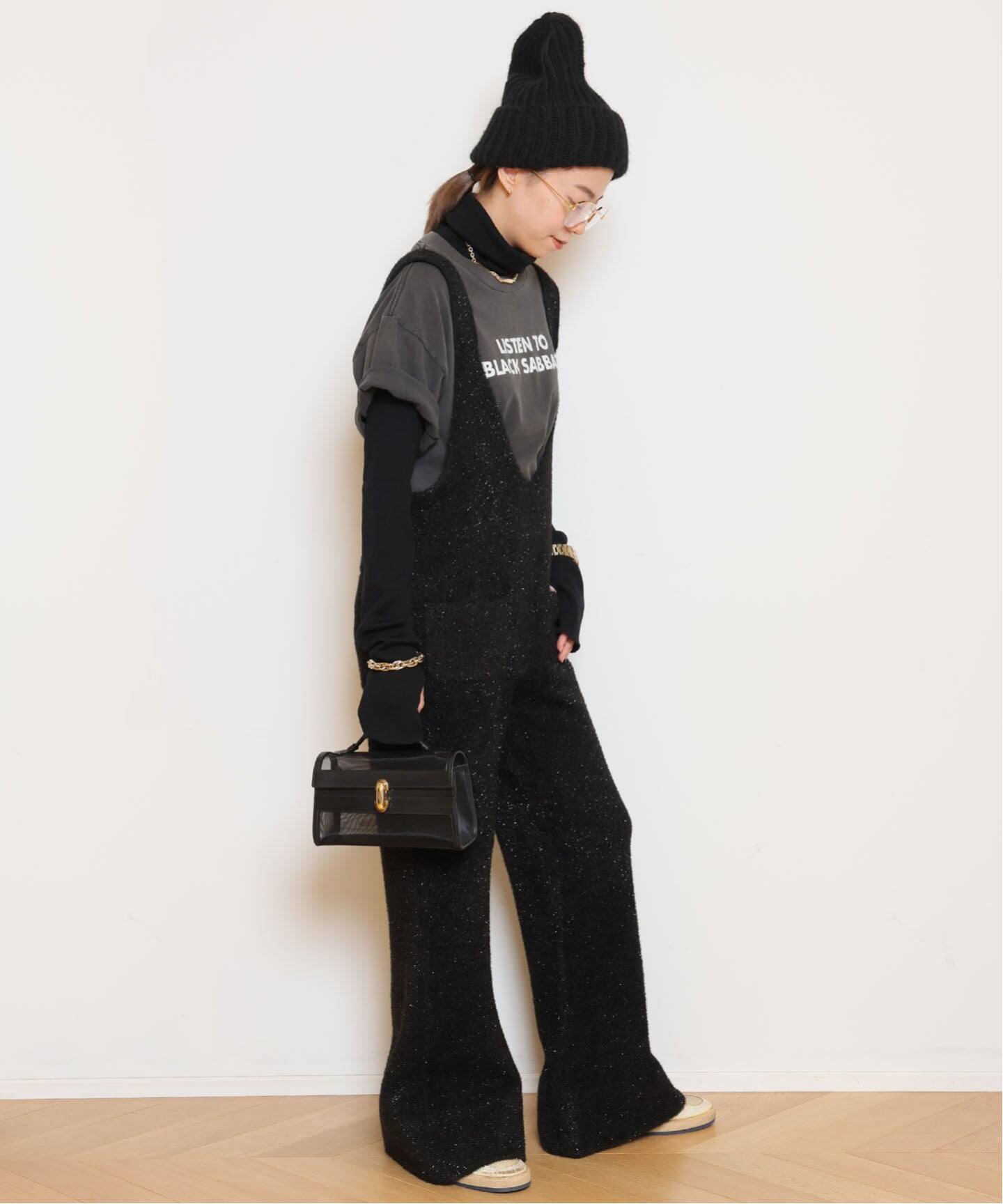 予約》【Col Pierrot/コルピエロ】RAME KNIT オールインワン（つなぎ