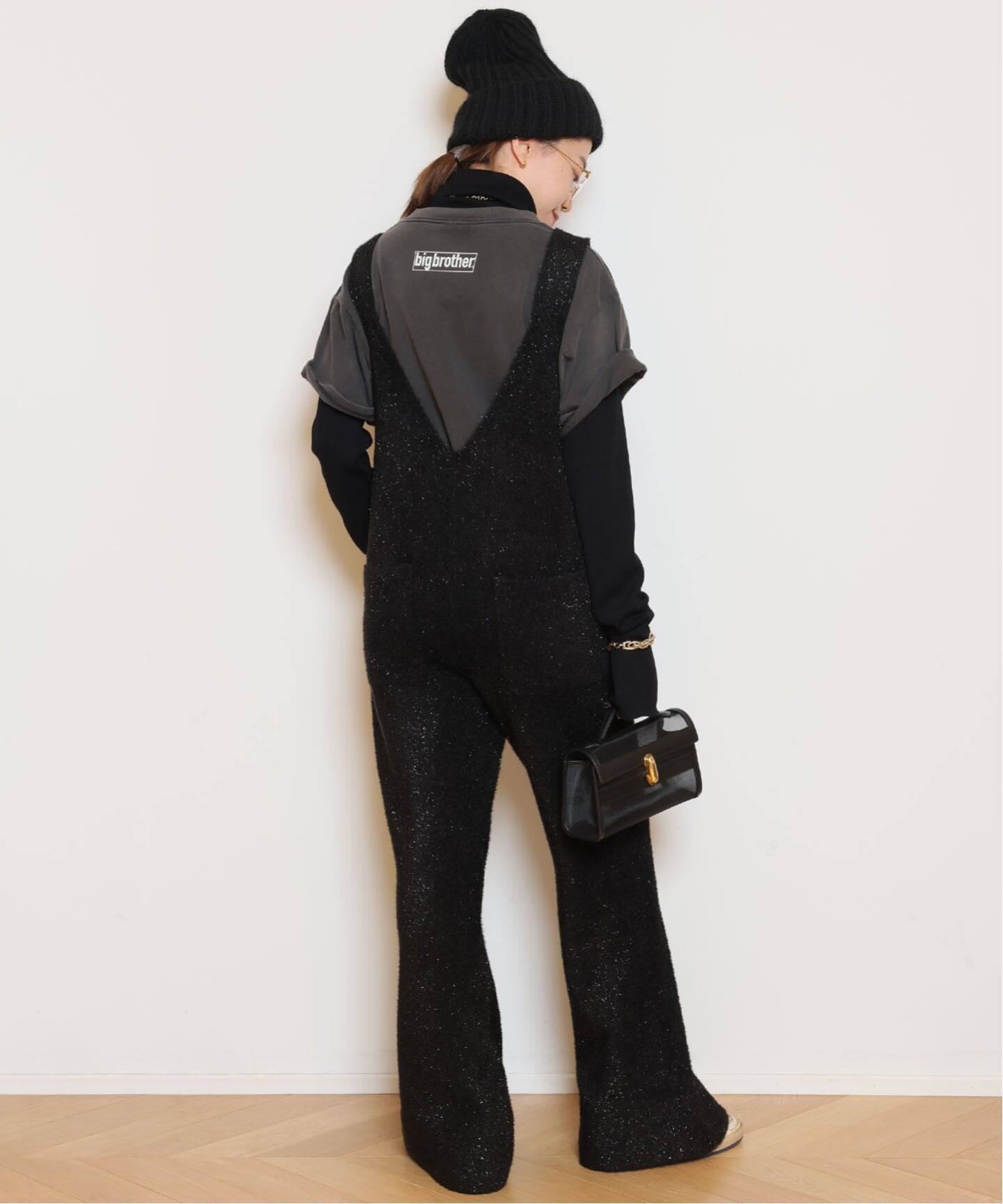 予約》【Col Pierrot/コルピエロ】RAME KNIT オールインワン（つなぎ