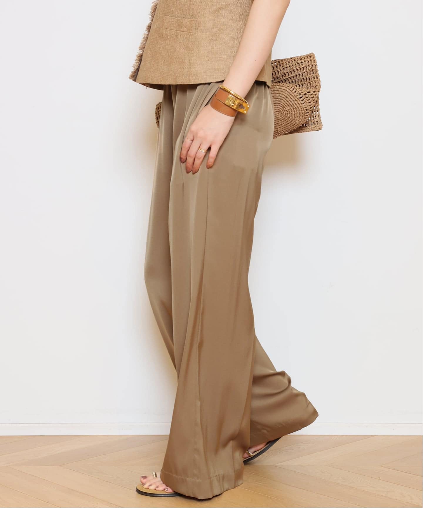 SILK SATIN EASY パンツ（その他パンツ）｜MUSE de Deuxieme Classe
