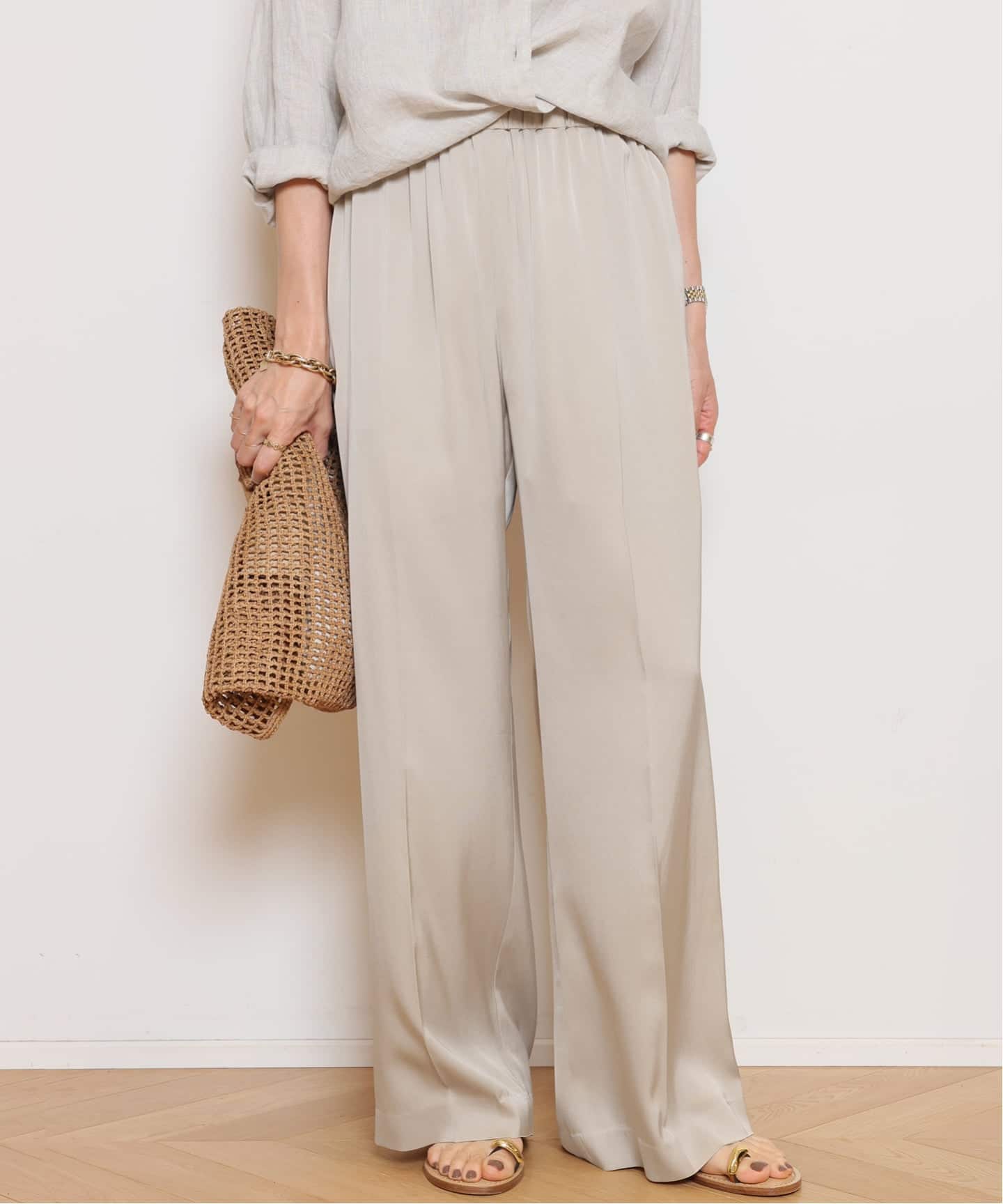 SILK SATIN EASY パンツ（その他パンツ）｜MUSE de Deuxieme Classe