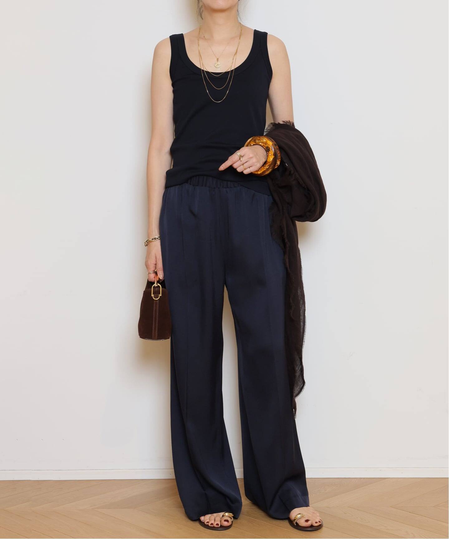 SILK SATIN EASY パンツ（その他パンツ）｜MUSE de Deuxieme Classe