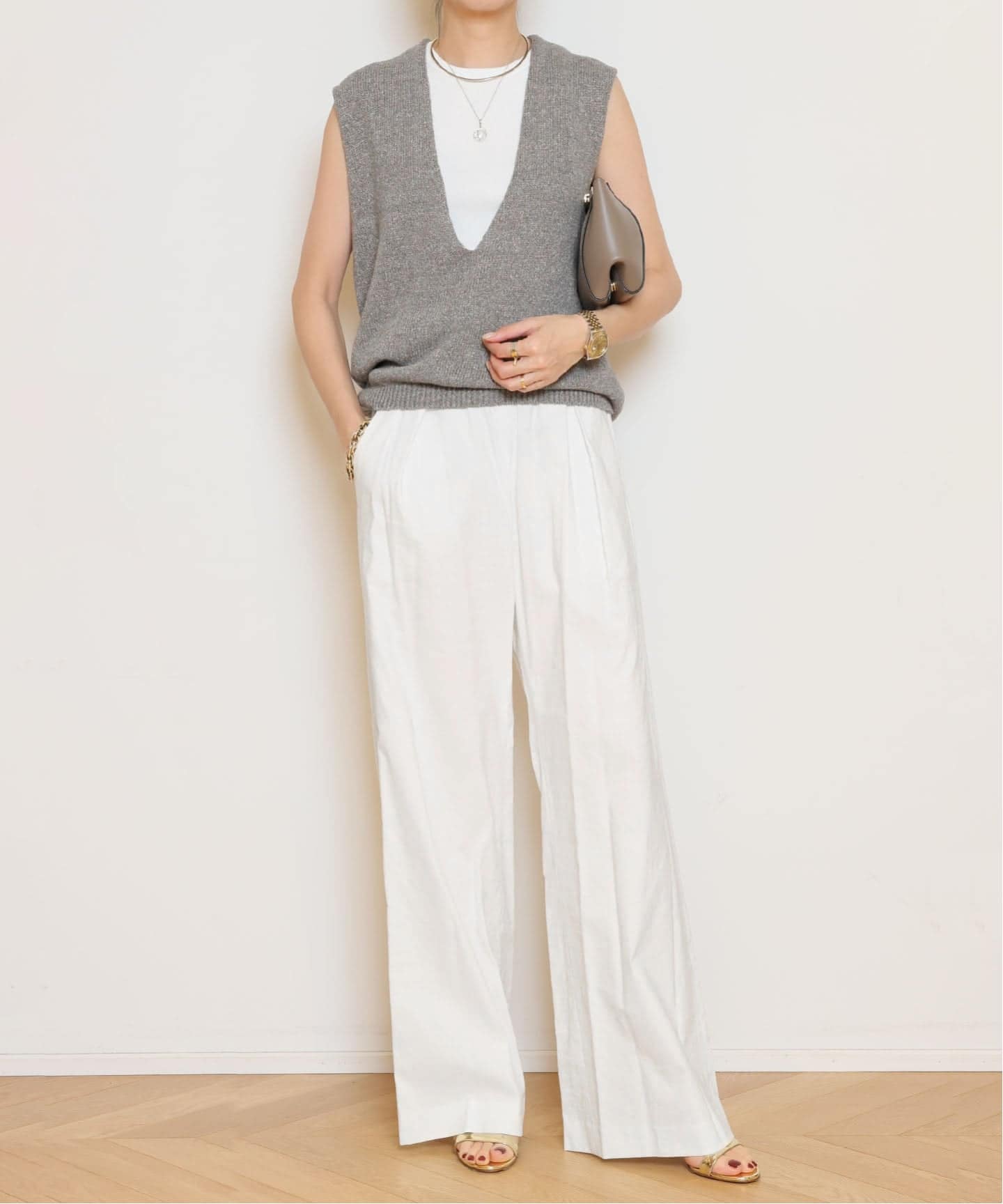 STRETCH TWILL タックパンツ（その他パンツ）｜MUSE de Deuxieme