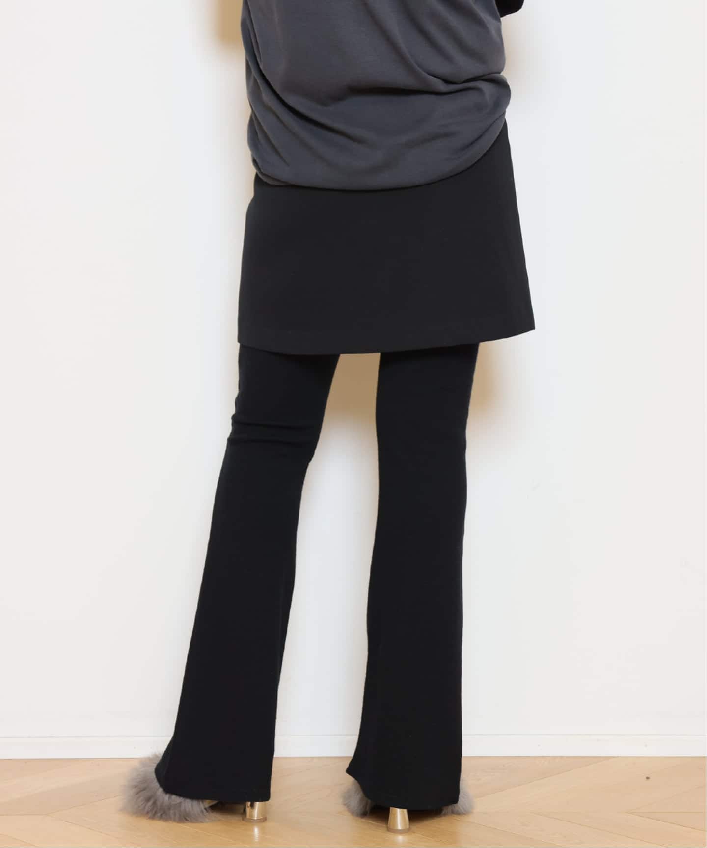 新品未使用 muse ドゥーズィエムクラス リブパンツレギンス ブラウン フレア リブパンツ（スラックス）｜MUSE de Deuxieme Classe（ミューズ ドゥ