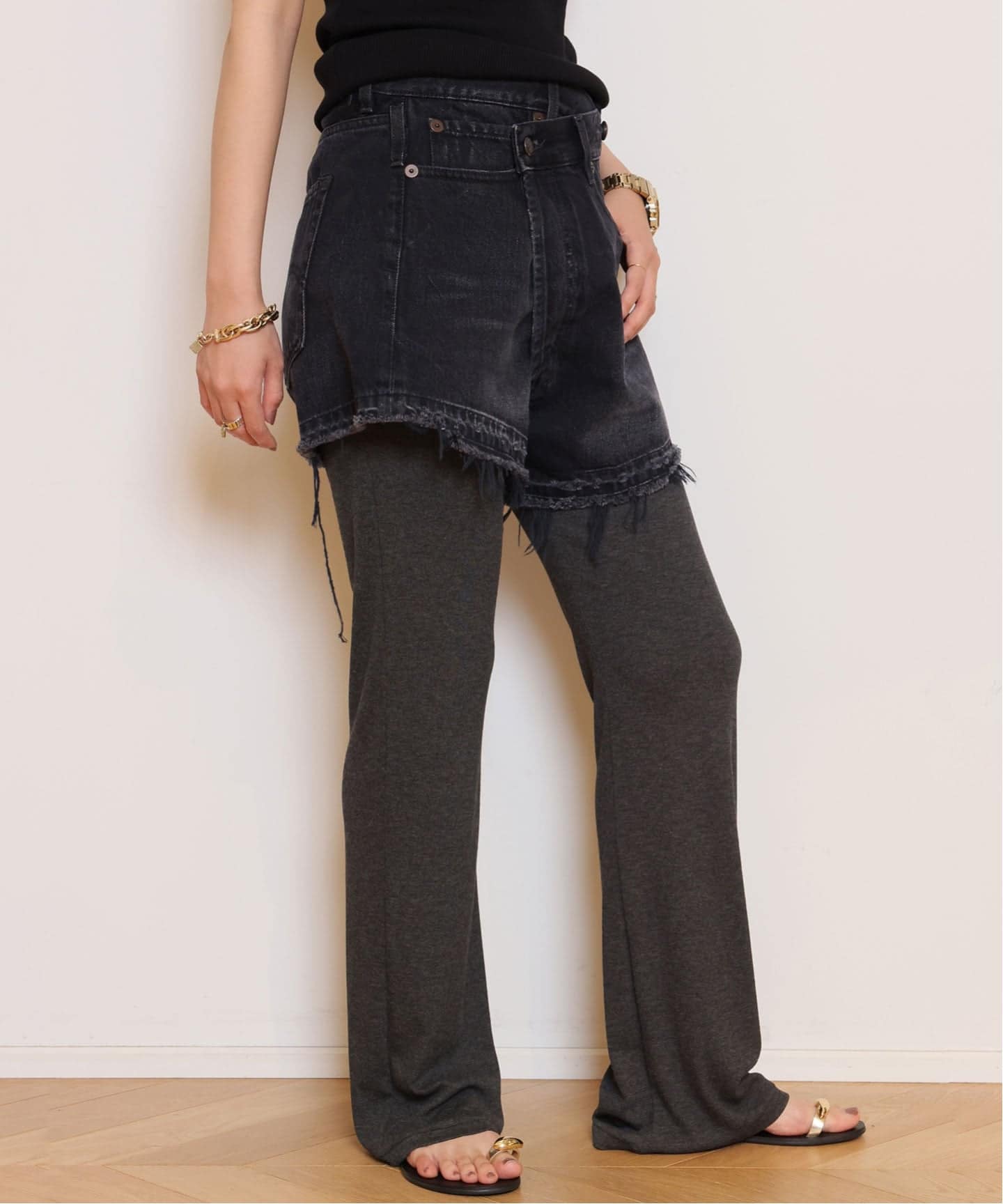 Rayon rib パンツ（その他パンツ）｜MUSE de Deuxieme Classe