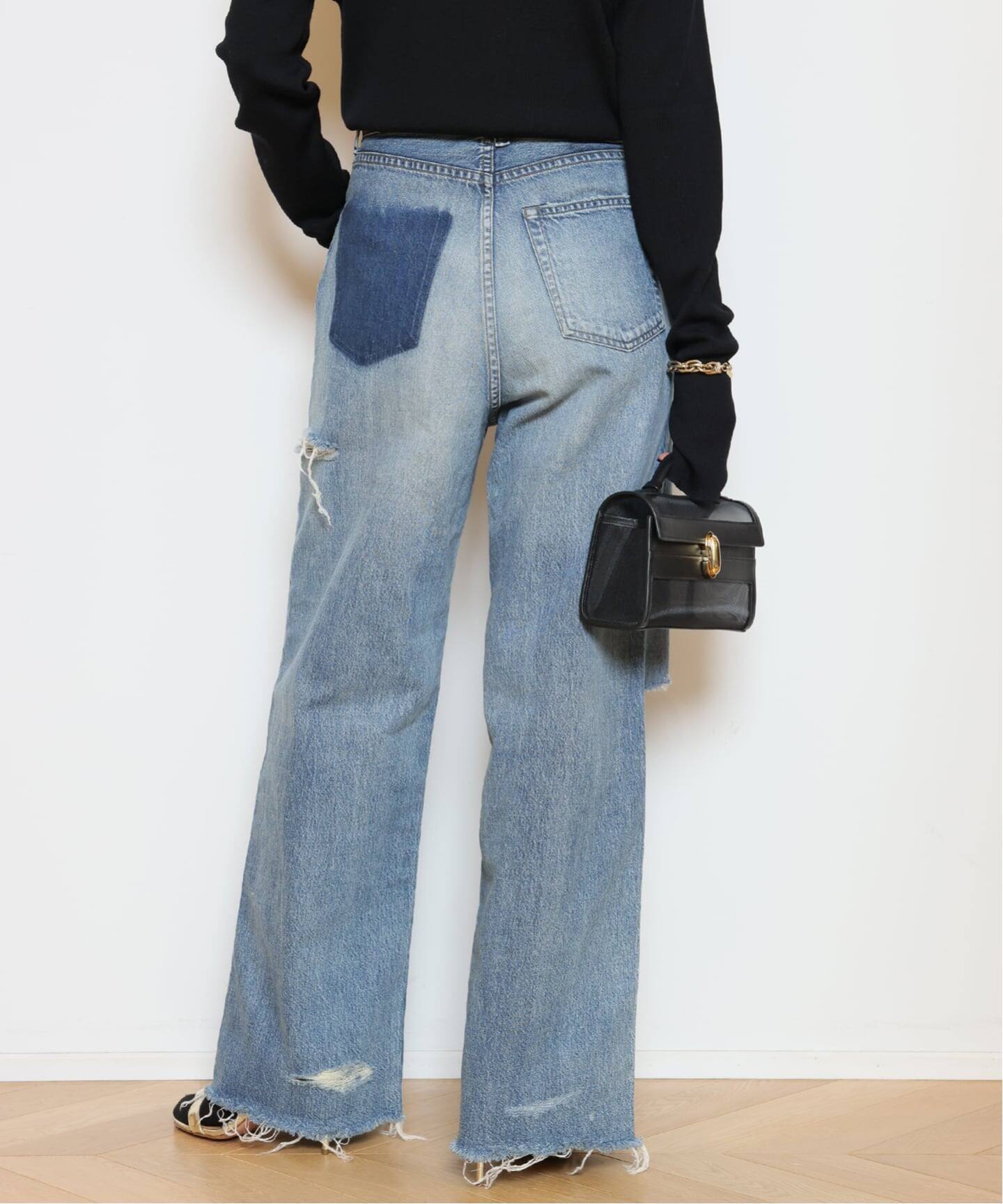 ATTICK BY JOHNBULL/アティック バイ ジョンブル】DAMAGE WIDE デニム