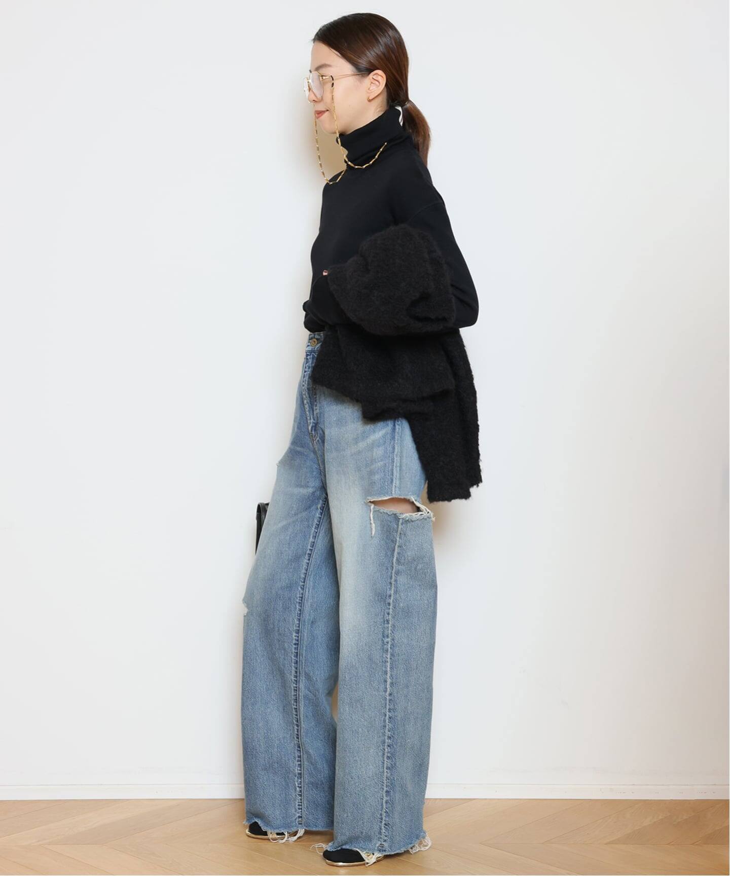 ATTICK BY JOHNBULL/アティック バイ ジョンブル】DAMAGE WIDE デニム