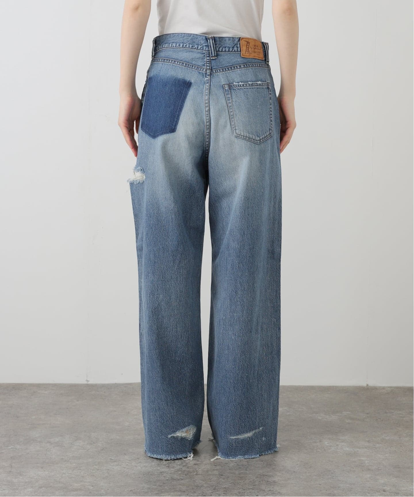 Attick by Johnbull アティックバイジョンブル　ペインターパンツ ATTICK BY JOHNBULL/アティック バイ ジョンブル】DAMAGE WIDE デニム