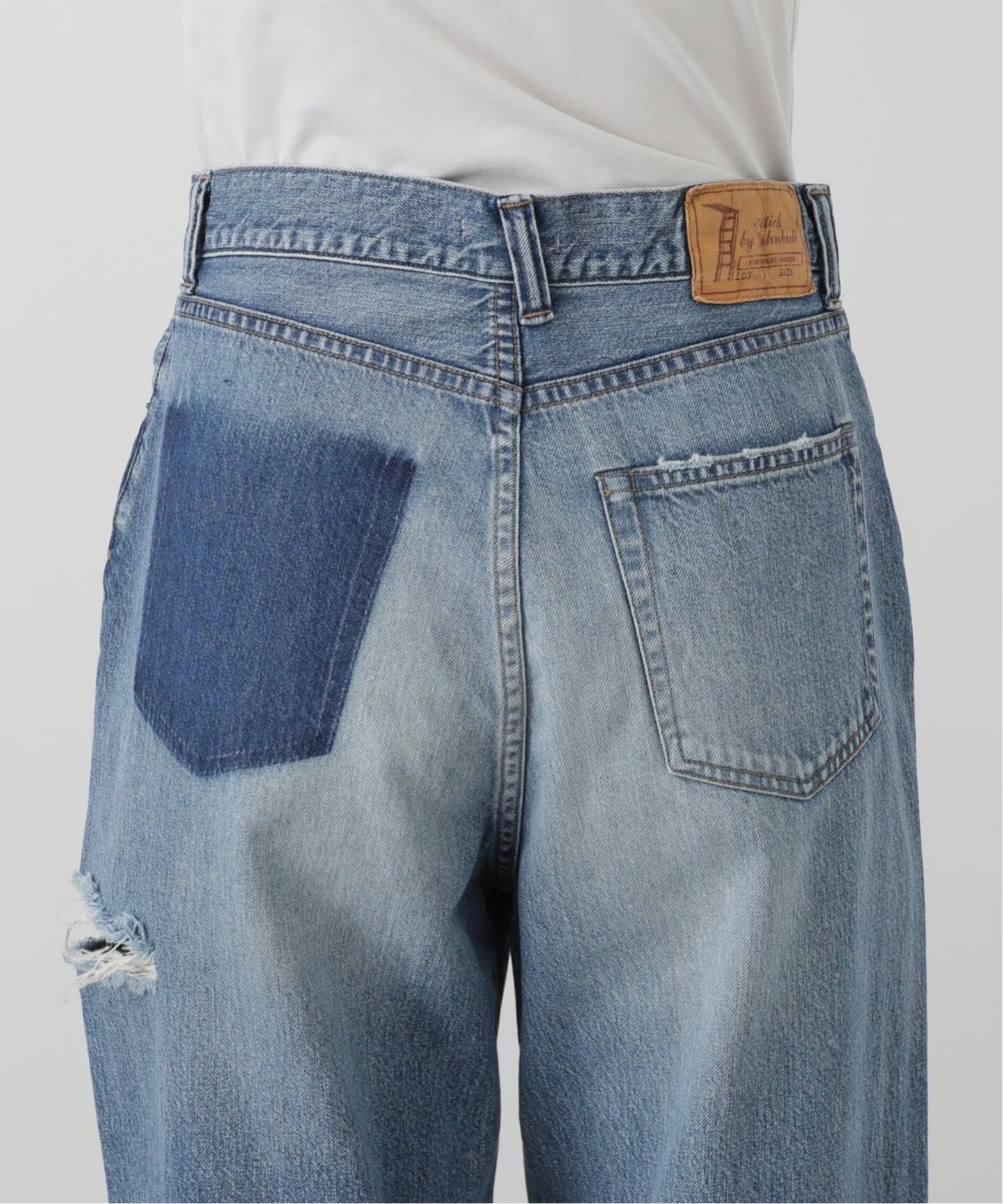 ATTICK BY JOHNBULL/アティック バイ ジョンブル】DAMAGE WIDE デニム