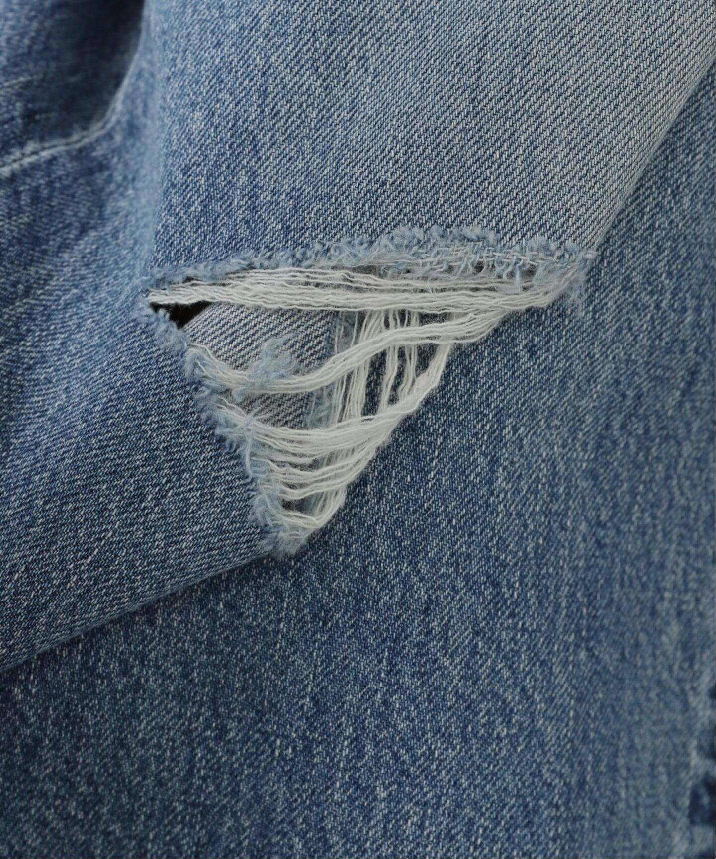 ATTICK BY JOHNBULL/アティック バイ ジョンブル】DAMAGE WIDE デニム