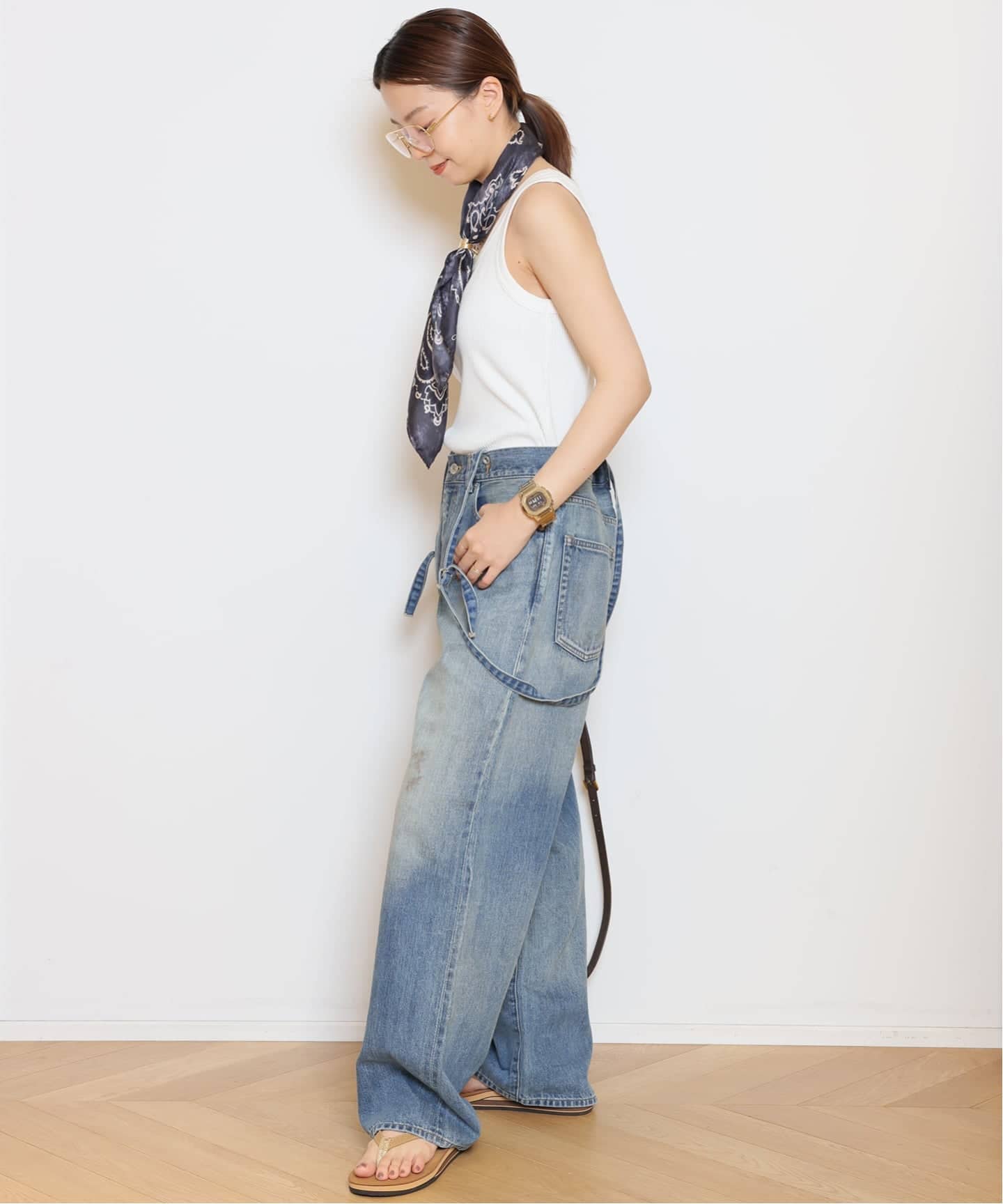 MUSEdeDeuxiemeClasse ATTCKBYJONBULL パンツ JOHNBULL/ジョンブル】 SUSPENDERS デニム（デニムパンツ・ジーンズ