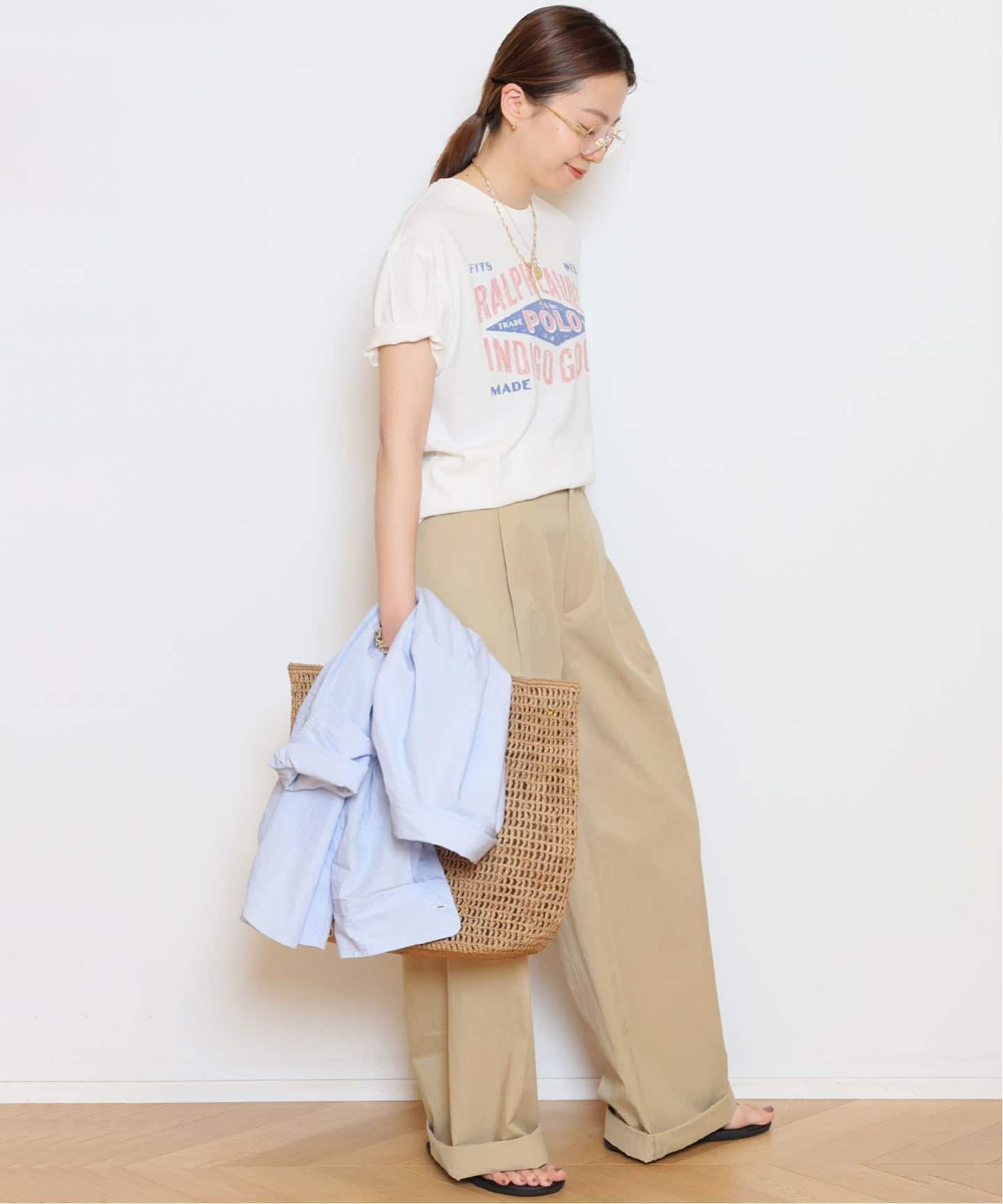 DARKPARK/ダークパーク】DANIELLE LIGHT COTTON WIDE パンツ