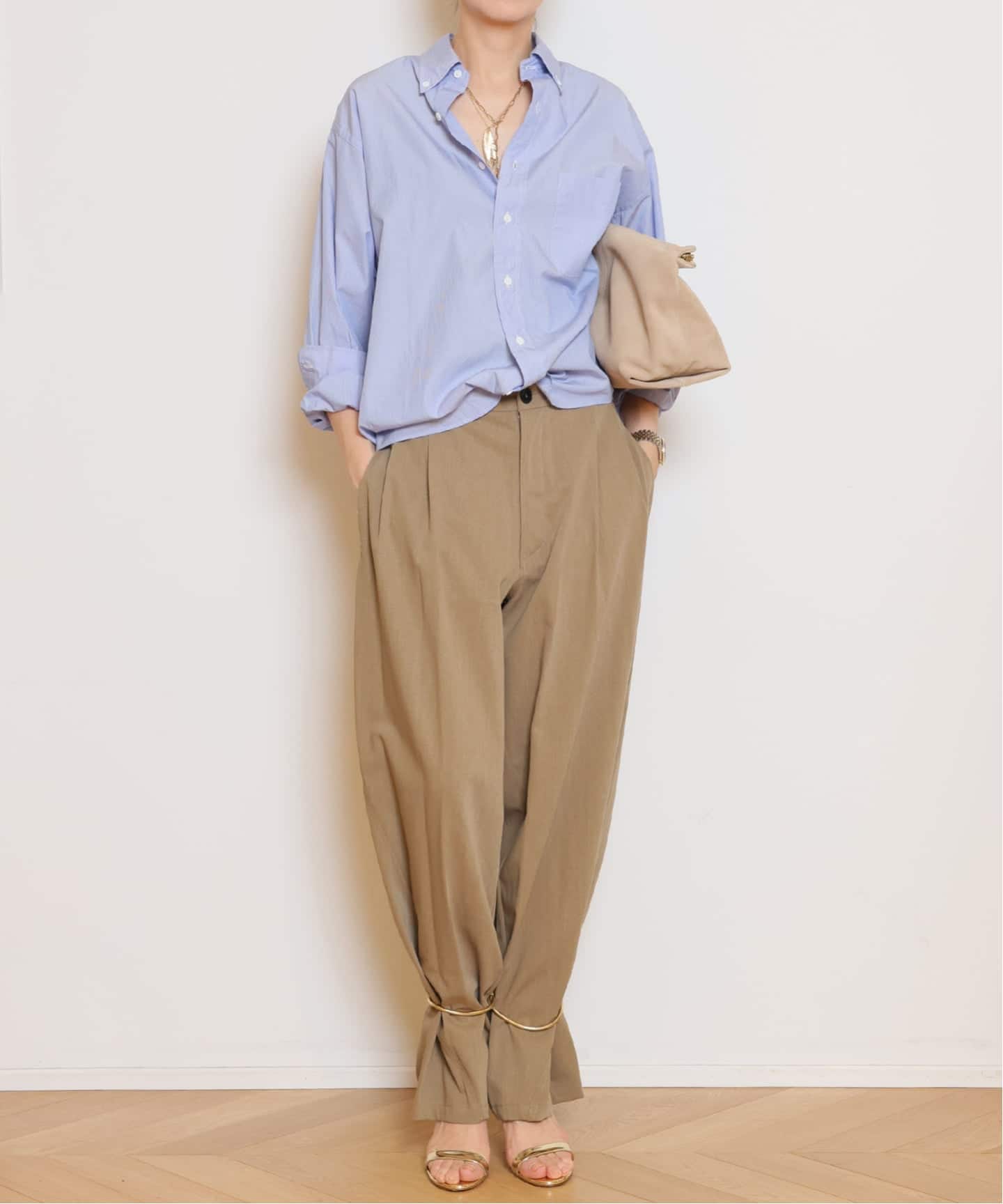 DARKPARK/ダークパーク】PHEBE CUFF ADORNED WOOL パンツ（その他