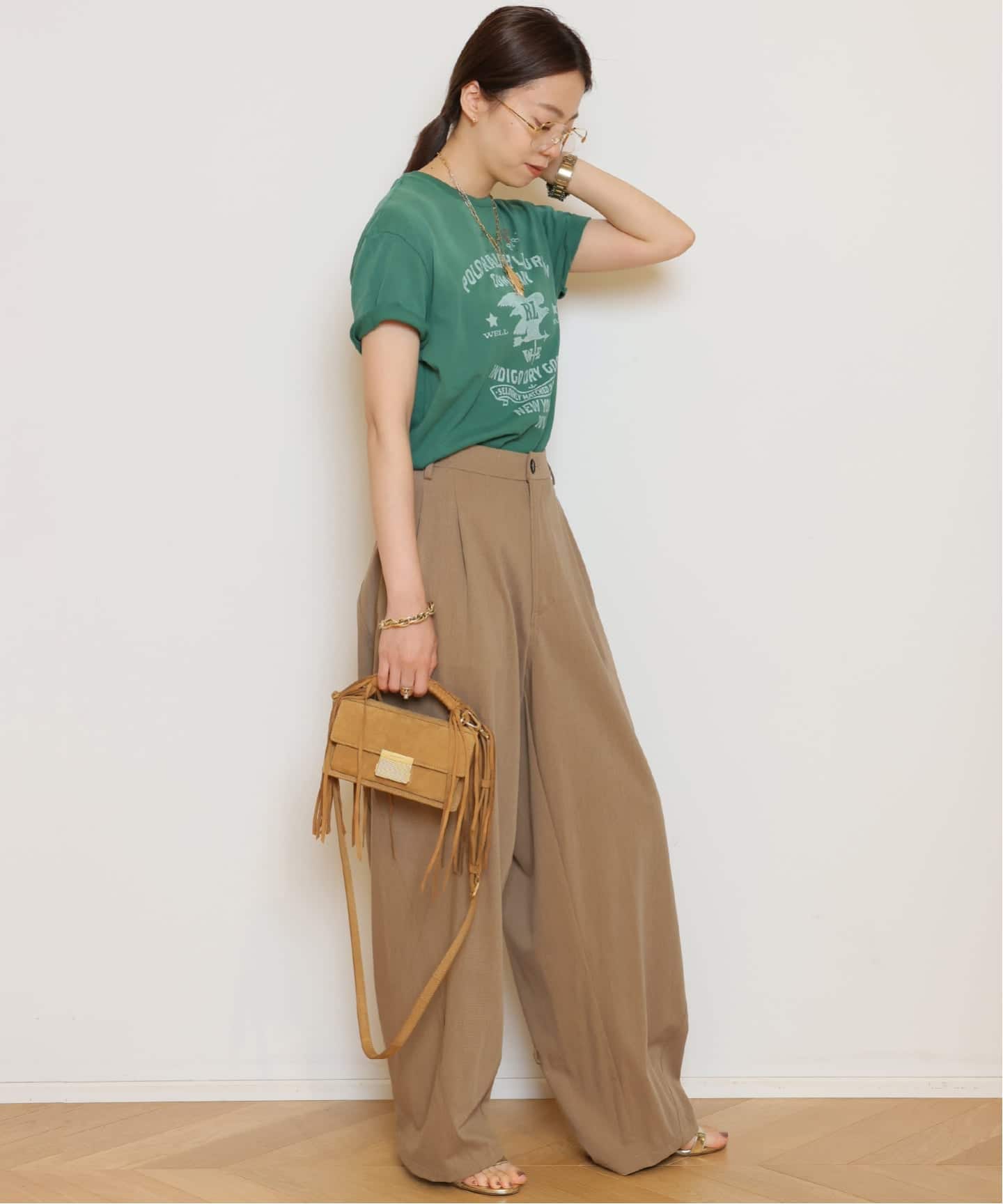DARKPARK/ダークパーク】PHEBE CUFF ADORNED WOOL パンツ（その他
