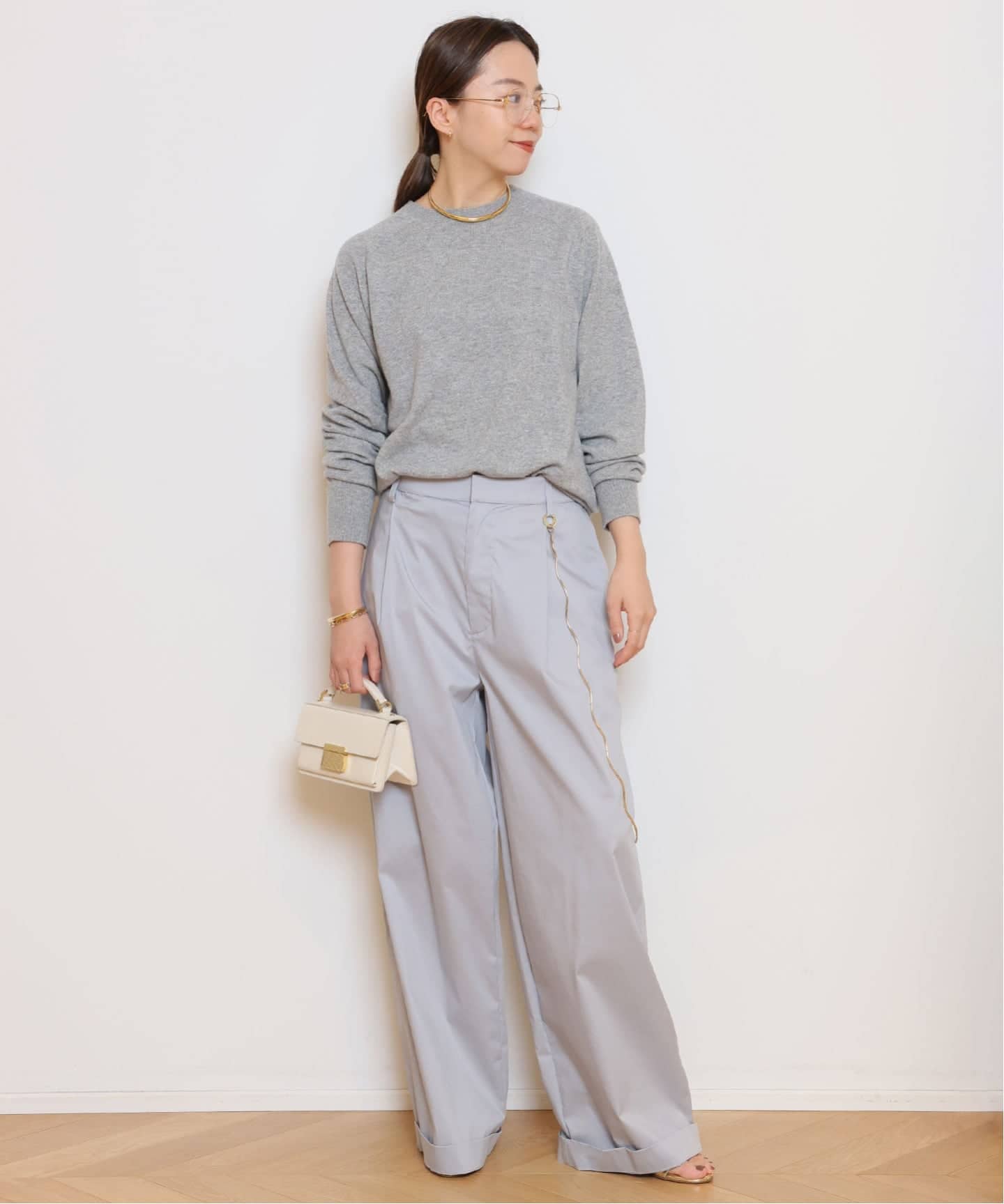 DARKPARK/ダークパーク】DANIELLE CHAIN POPELINE WIDE パンツ