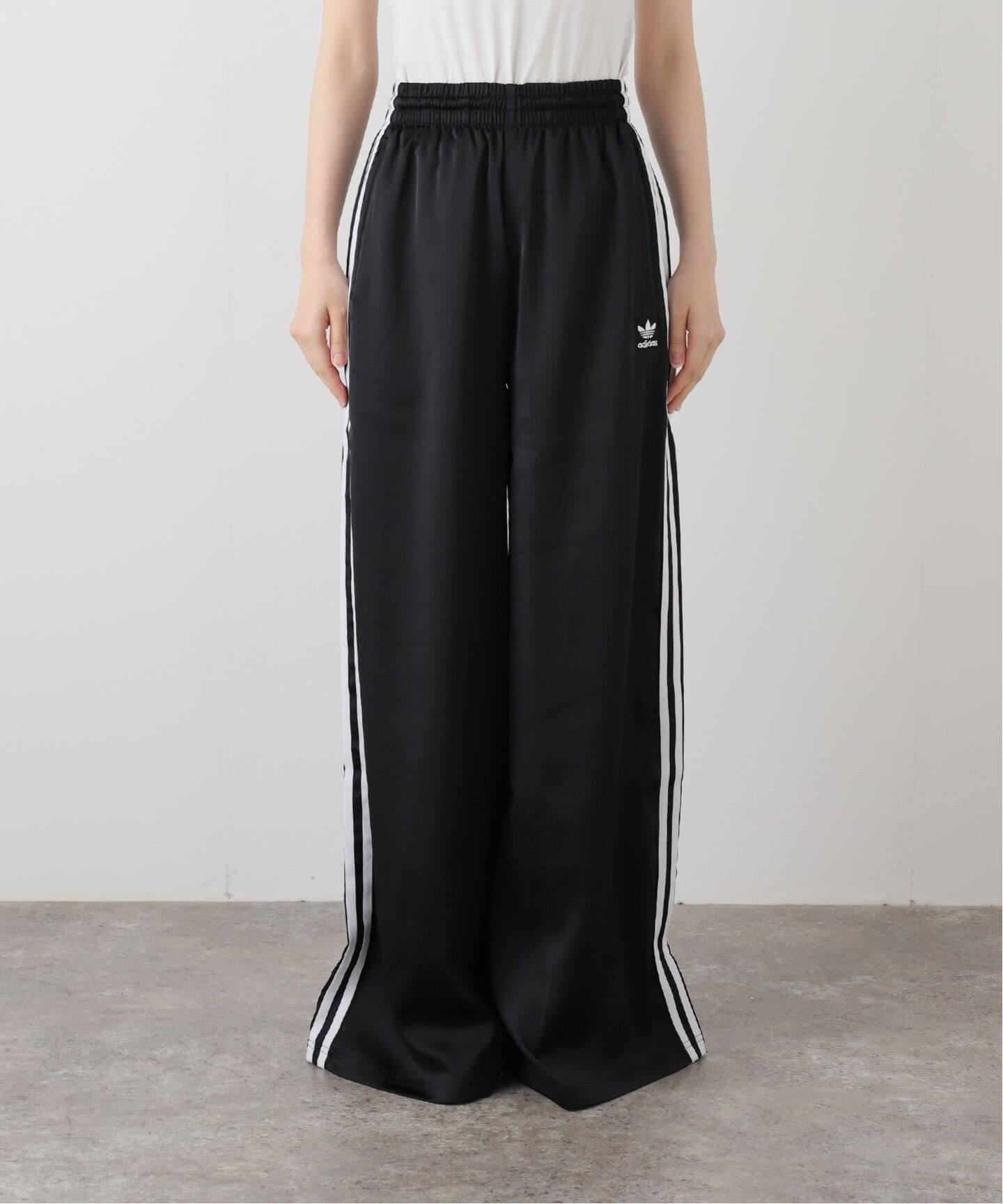 【ADIDAS/アディダス】SATIN WIDE LEG TRACK パンツ ADIDAS/アディダス】SATIN WIDE LEG TRACK パンツ（BLACK）（ジャージ