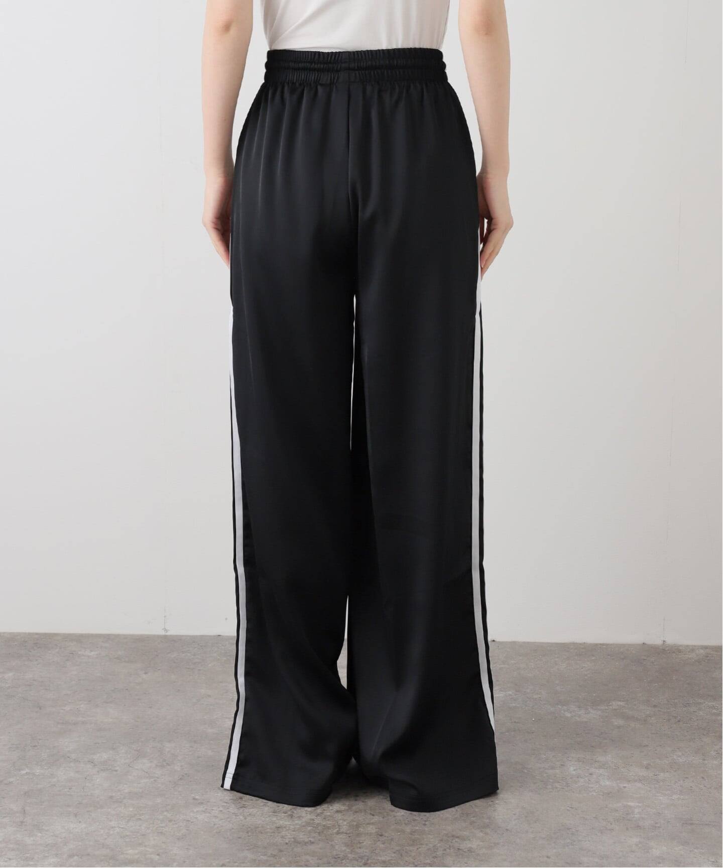 ADIDAS/アディダス】SATIN WIDE LEG TRACK パンツ（BLACK）（ジャージ