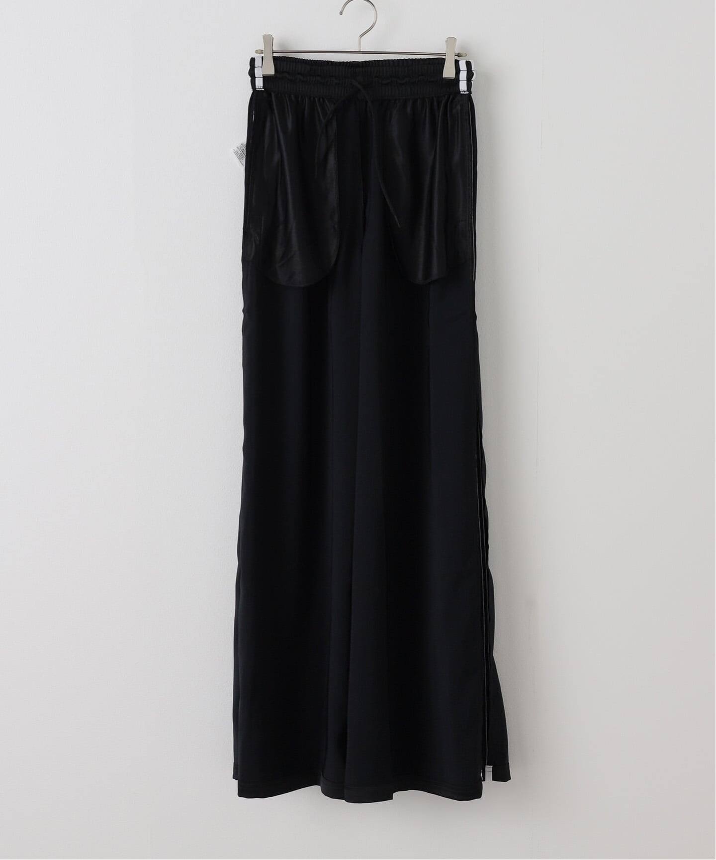 ADIDAS/アディダス】SATIN WIDE LEG TRACK パンツ（BLACK）（ジャージ