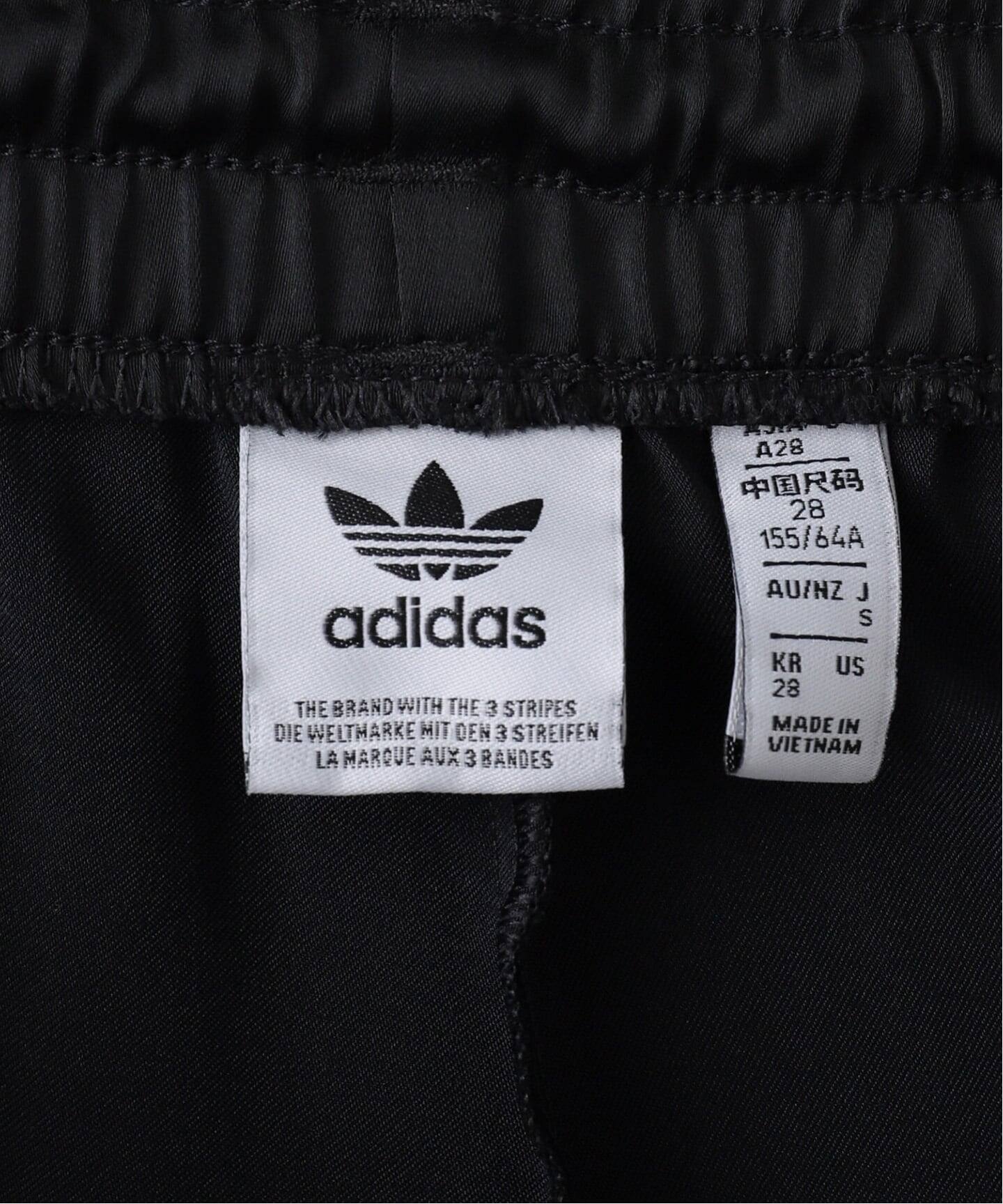 ADIDAS/アディダス】SATIN WIDE LEG TRACK パンツ（BLACK）（ジャージ