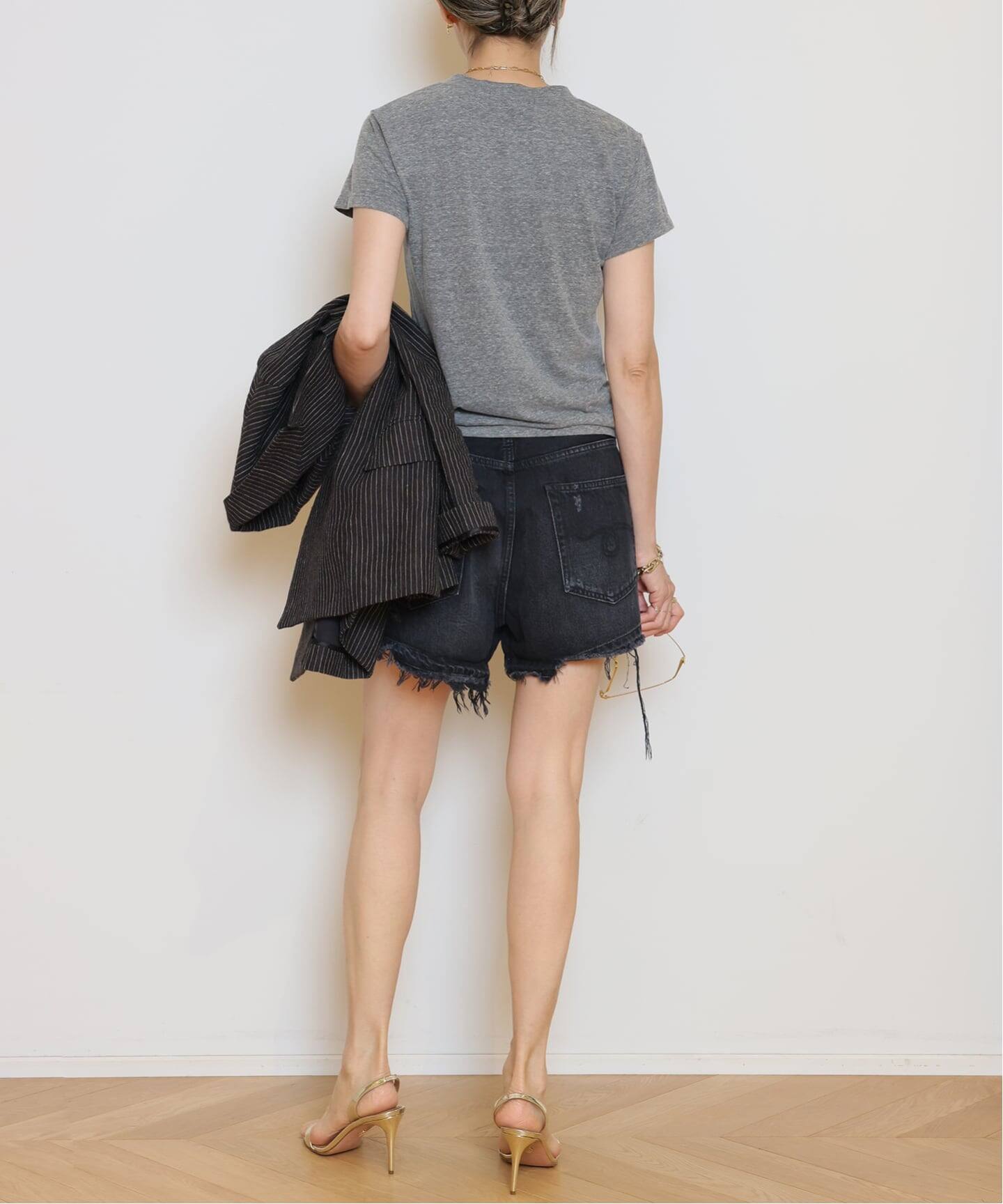 R13/アールサーティーン】CROSSOVER ショートパンツ(BLACK)（ショート