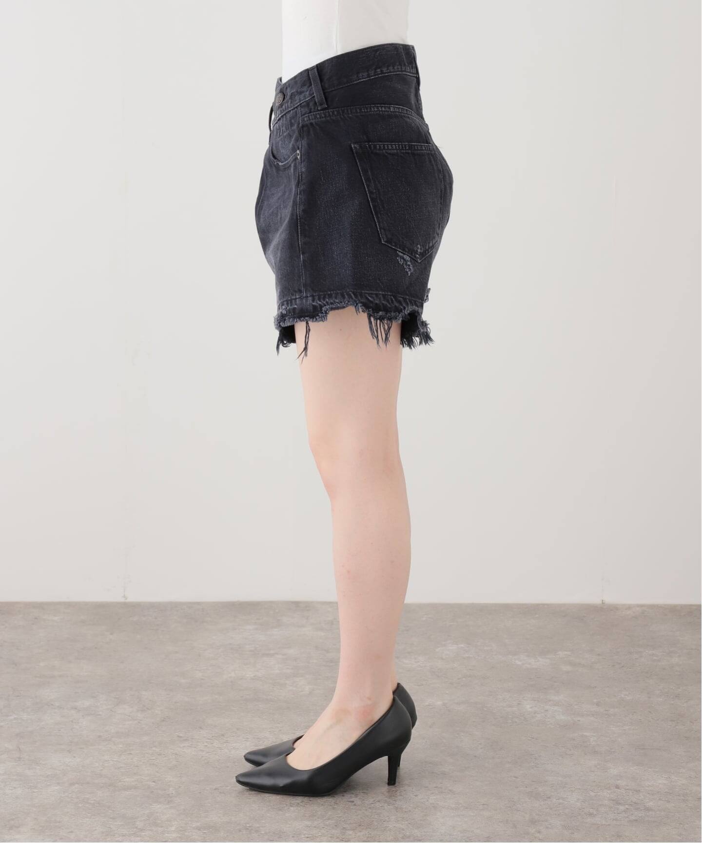 R13/アールサーティーン】CROSSOVER ショートパンツ(BLACK)（ショート