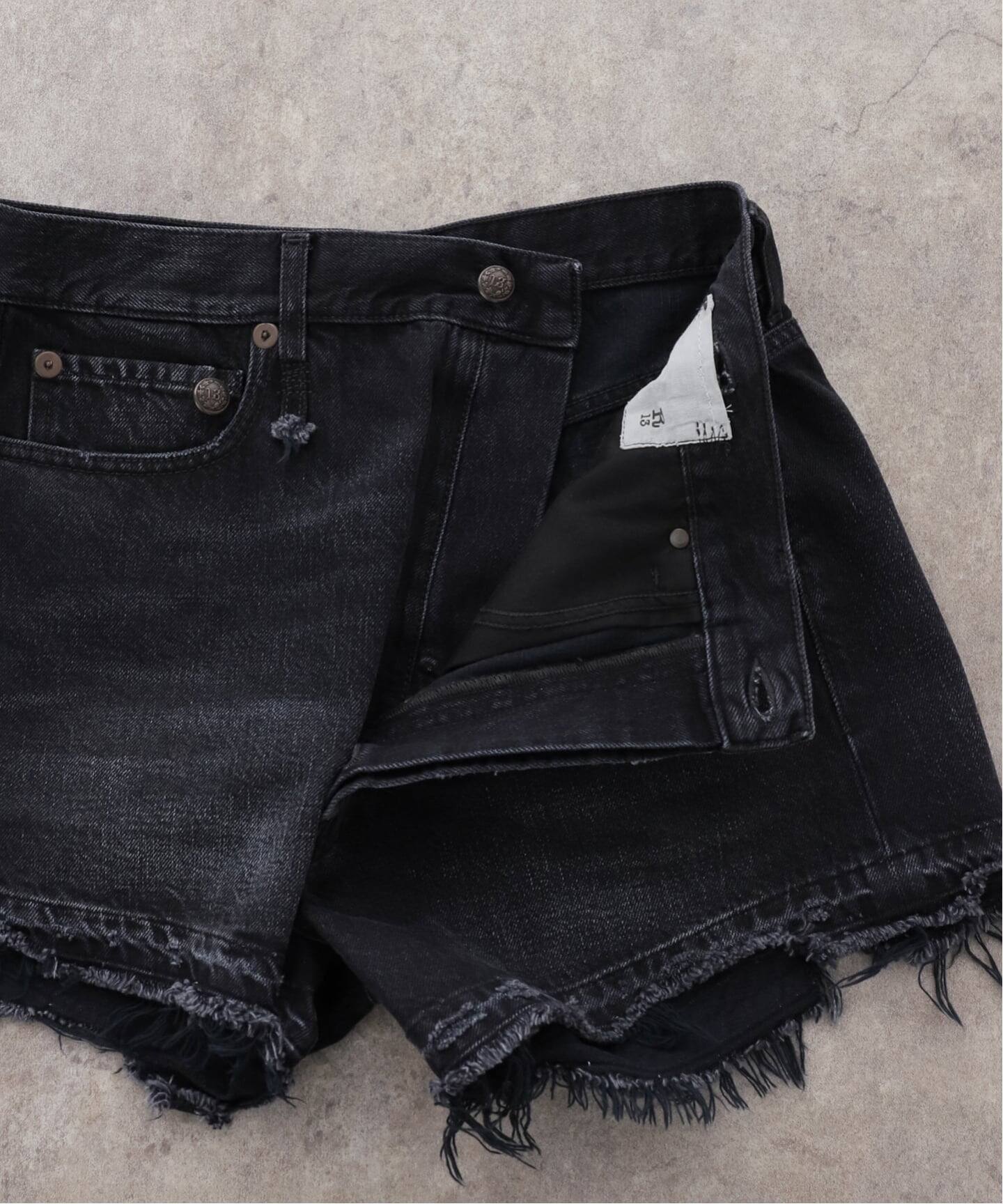 R13/アールサーティーン】CROSSOVER ショートパンツ(BLACK)（ショート
