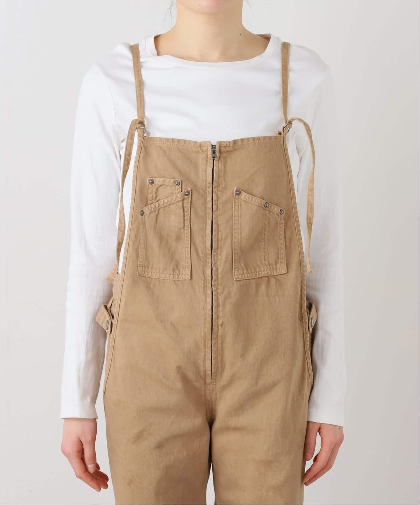 JOHNBULL フレンチサロペット(キャメル)（サロペット／オーバーオール