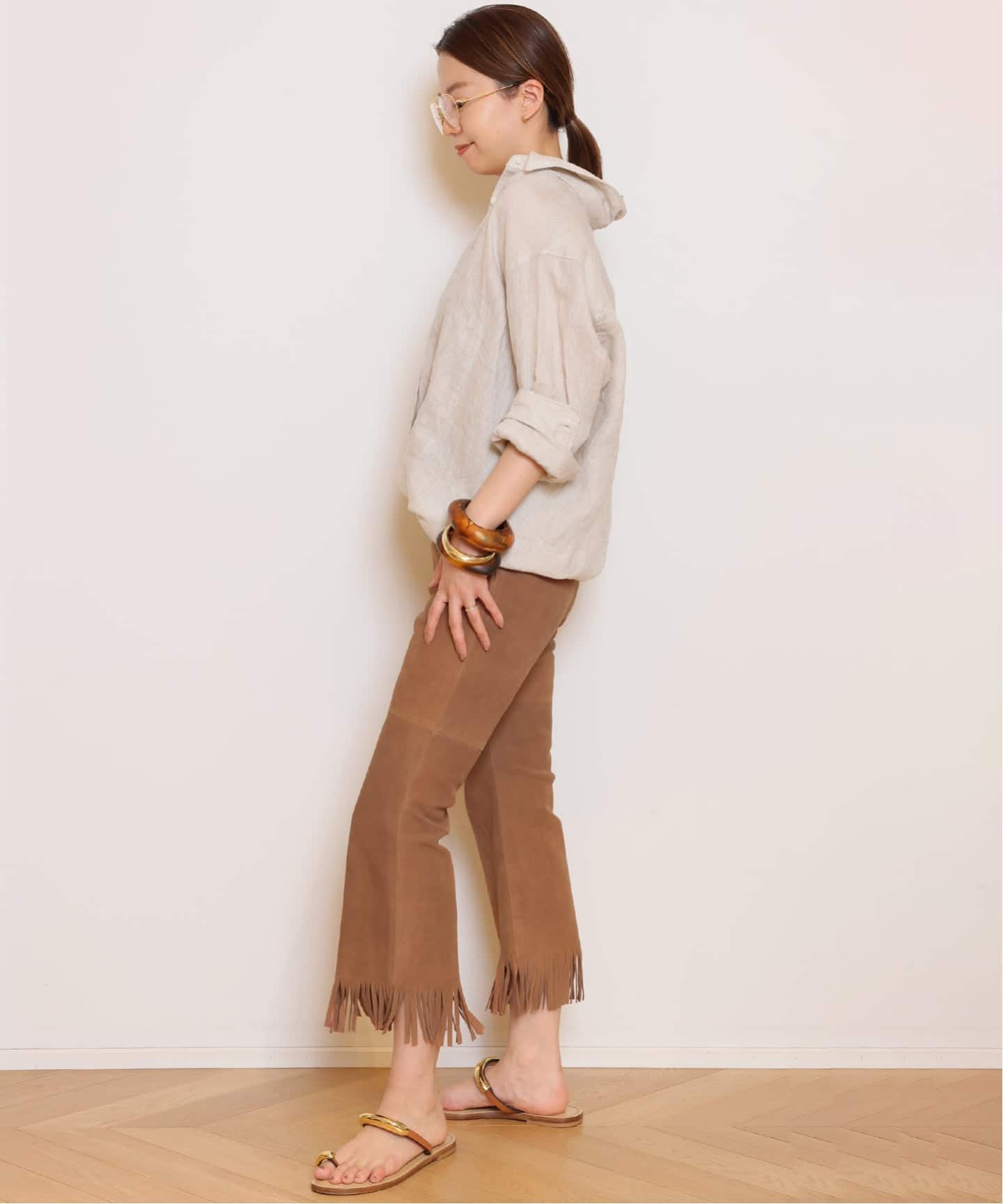MADISONBLUE/マディソンブルー】SUEDE FRINGE パンツ（その他パンツ
