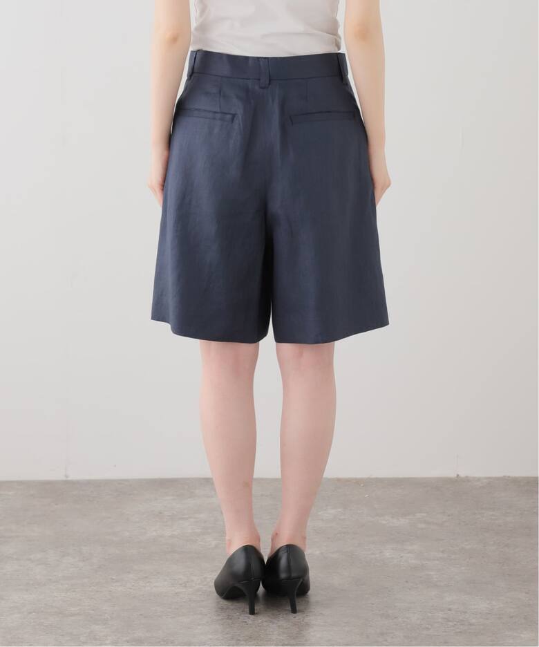 MADISONBLUE/マディソンブルー】 LINEN WIDE TUCK ショーツ（ショート