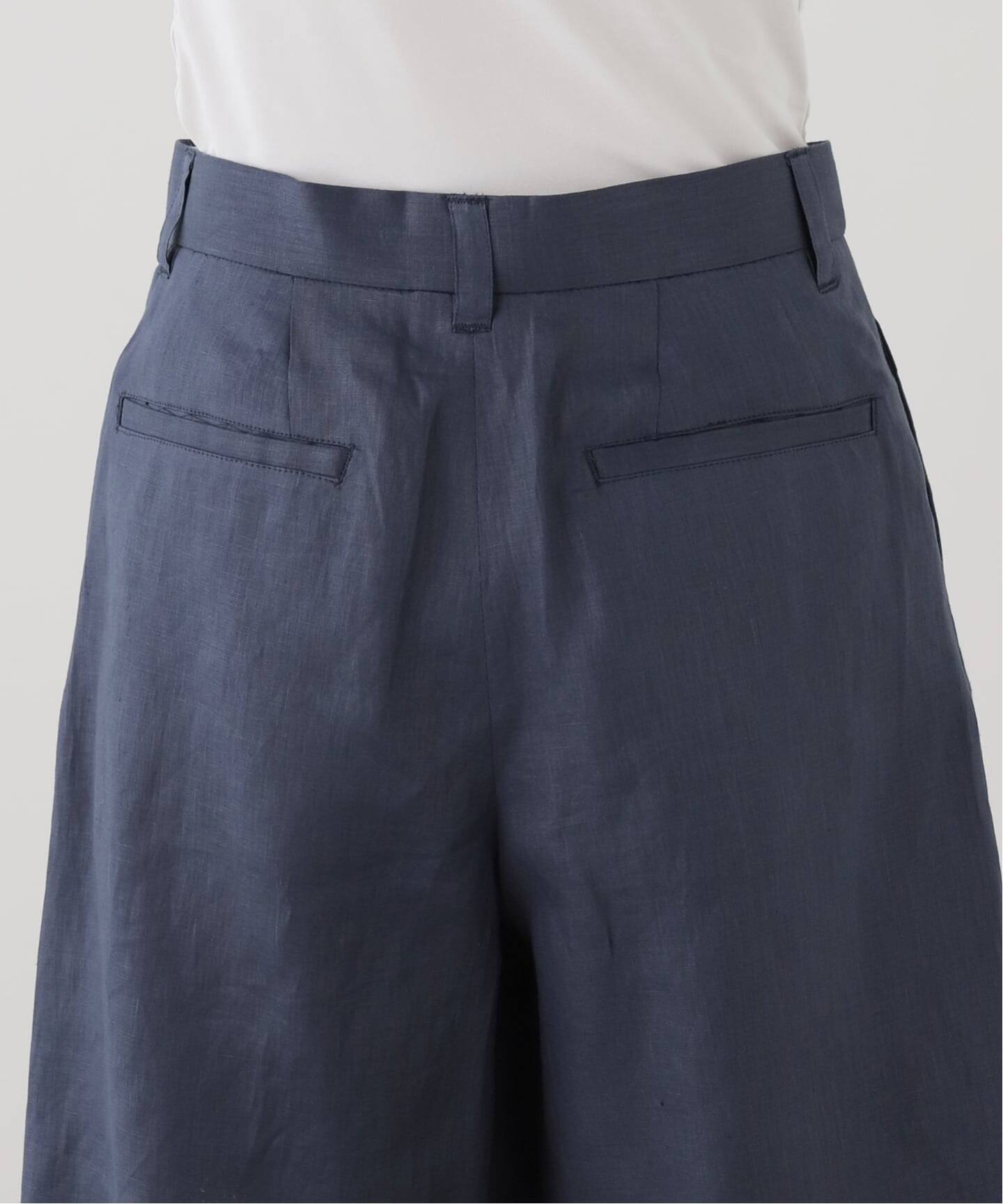 MADISONBLUE/マディソンブルー】 LINEN WIDE TUCK ショーツ（ショート