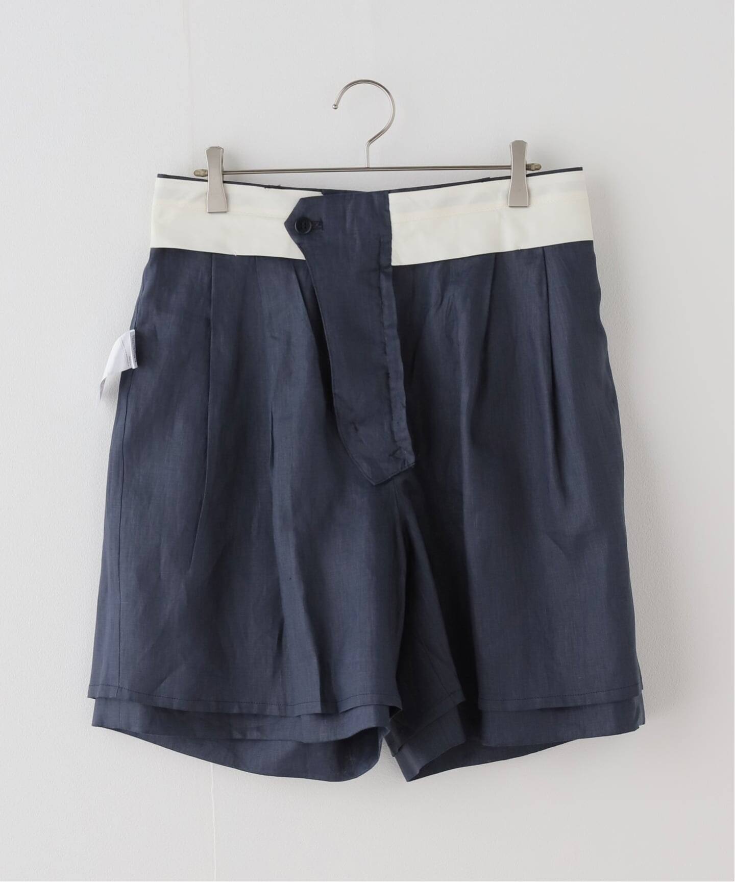 マディソンブルー ハイウエストリネンショーツ ショートパンツ01 MADISONBLUE/マディソンブルー】 LINEN WIDE TUCK ショーツ（ショート