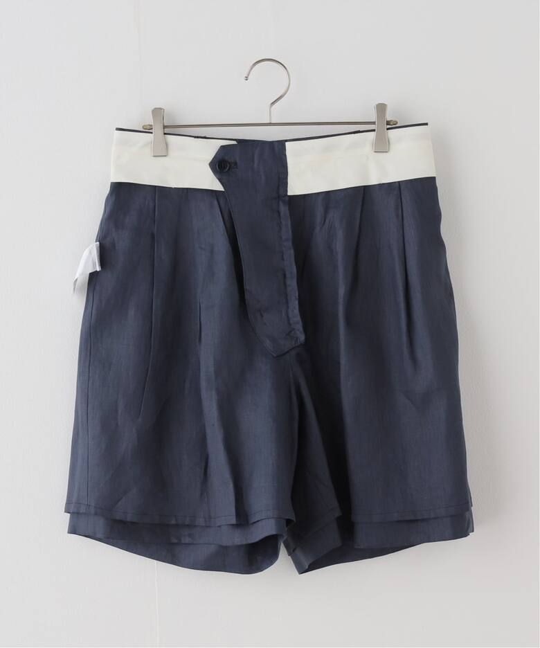 MADISONBLUE/マディソンブルー】 LINEN WIDE TUCK ショーツ（ショート 