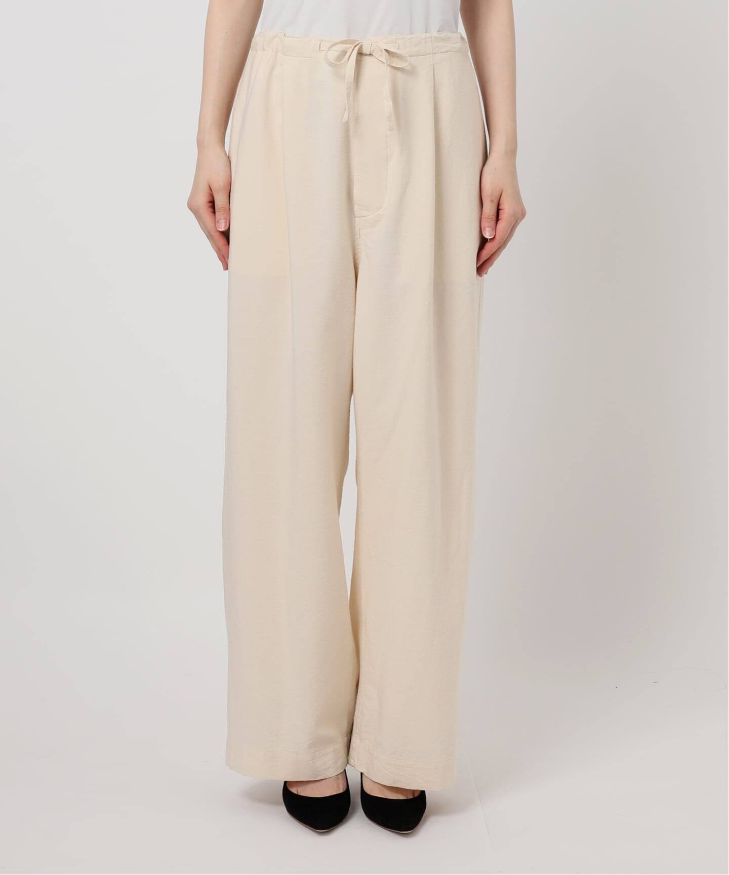 HERILL/ヘリル】Silk cotton nep Workパンツ（スラックス）｜MUSE de