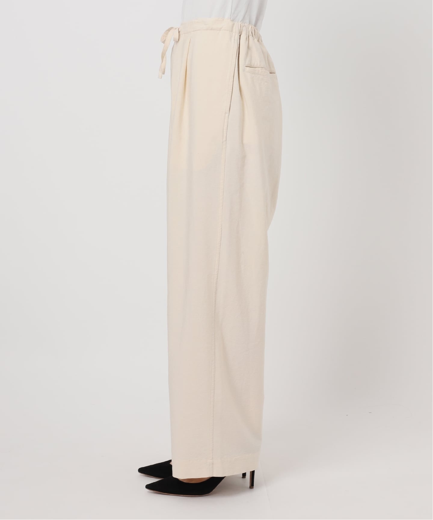 HERILL/ヘリル】Silk cotton nep Workパンツ（スラックス）｜MUSE de