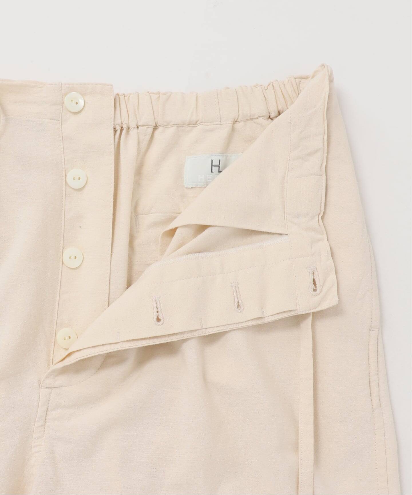 HERILL/ヘリル】Silk cotton nep Workパンツ（スラックス）｜MUSE de