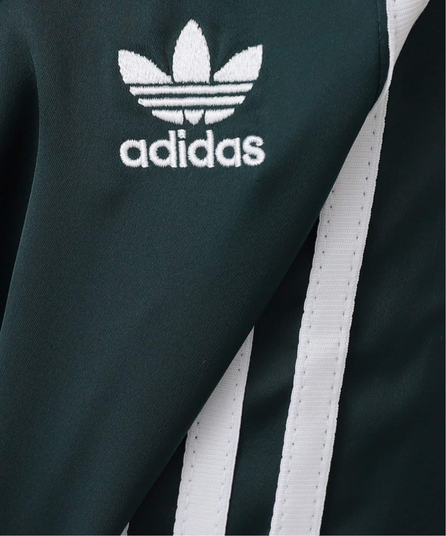 ADIDAS/アディダス】SATIN WIDE LEG TRACK パンツ（GREEN）（ジャージ