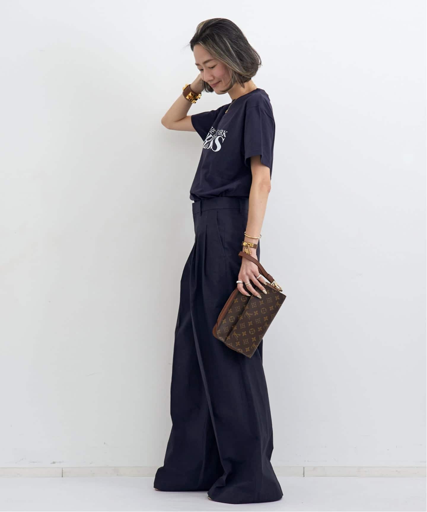 COTTON 2TUCK WIDE PANTS（その他パンツ）｜L'Appartement