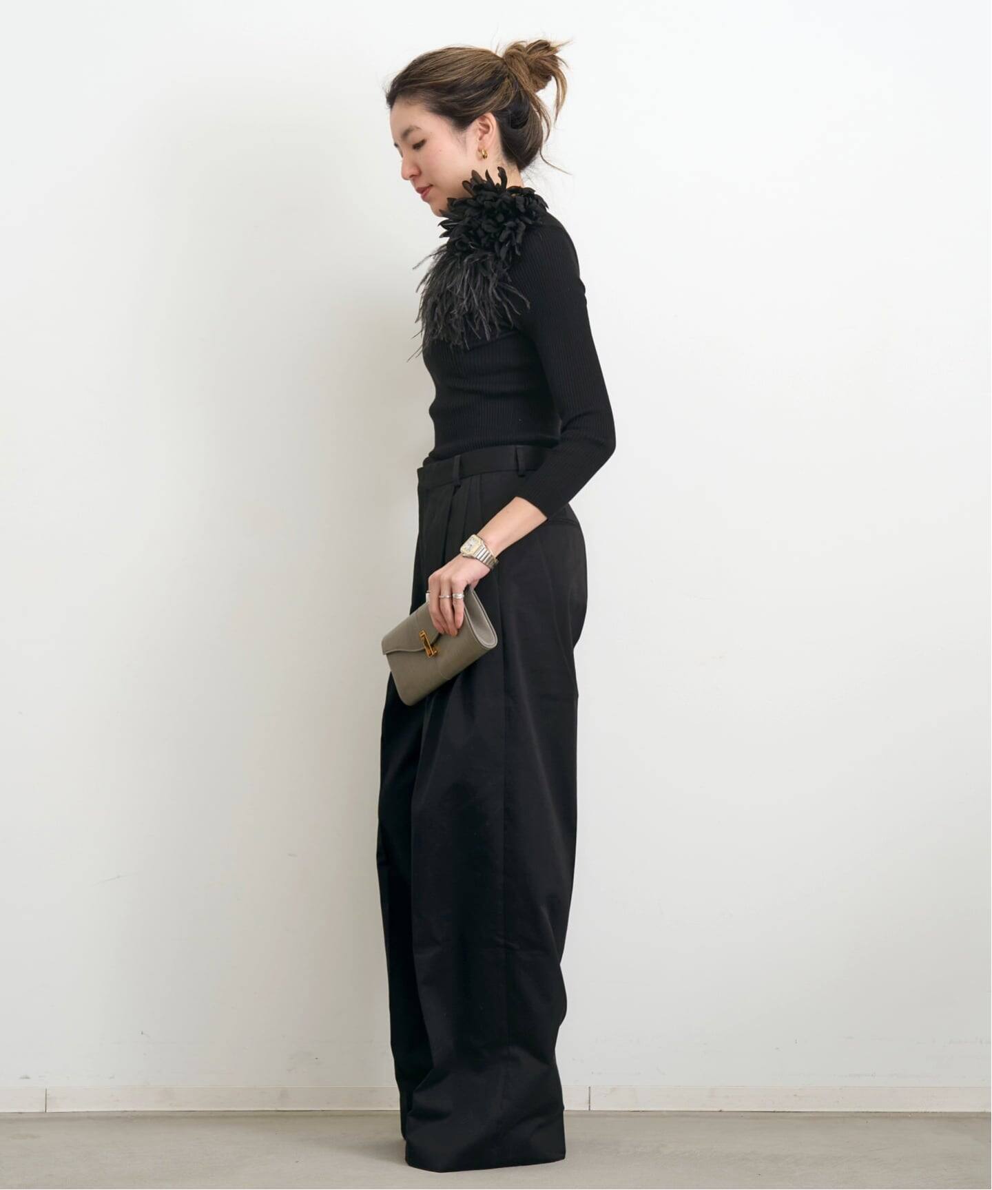 INDRESS/インドレス】 COTTON TWIL WIDE PANTS（スラックス）｜L