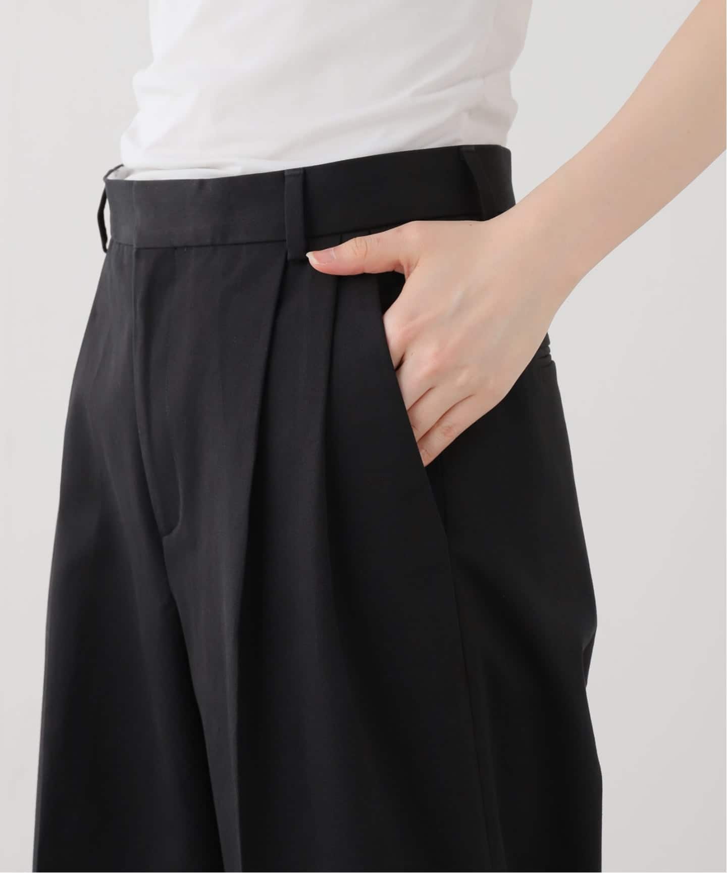 INDRESS/インドレス】 COTTON TWIL WIDE PANTS（スラックス）｜L