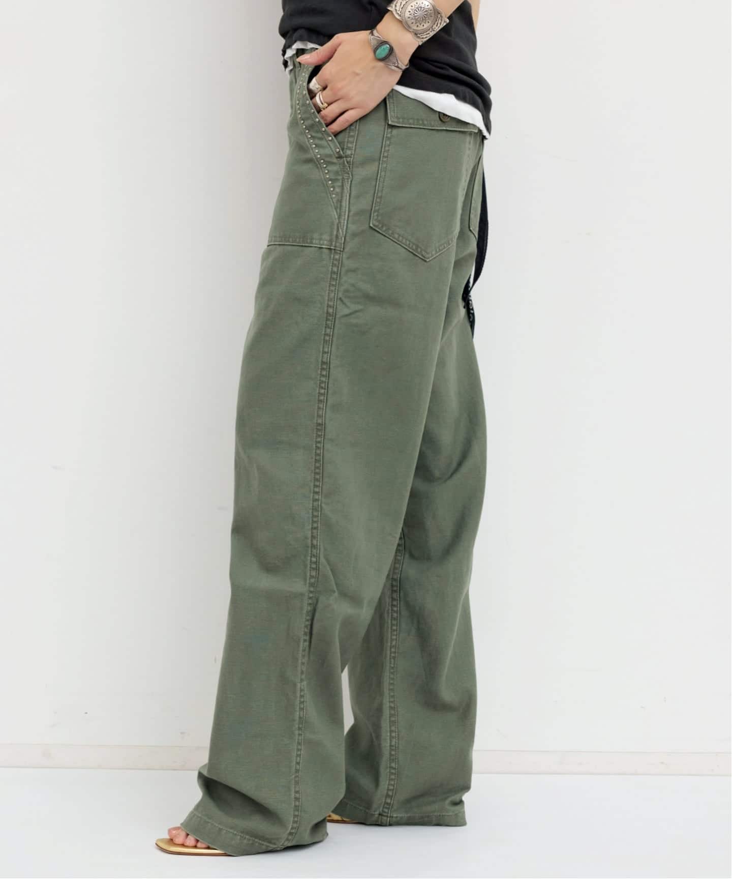 HTC/エイチ ティー シー】POCKET STUDS DESIGN BAKER PANTS（その他
