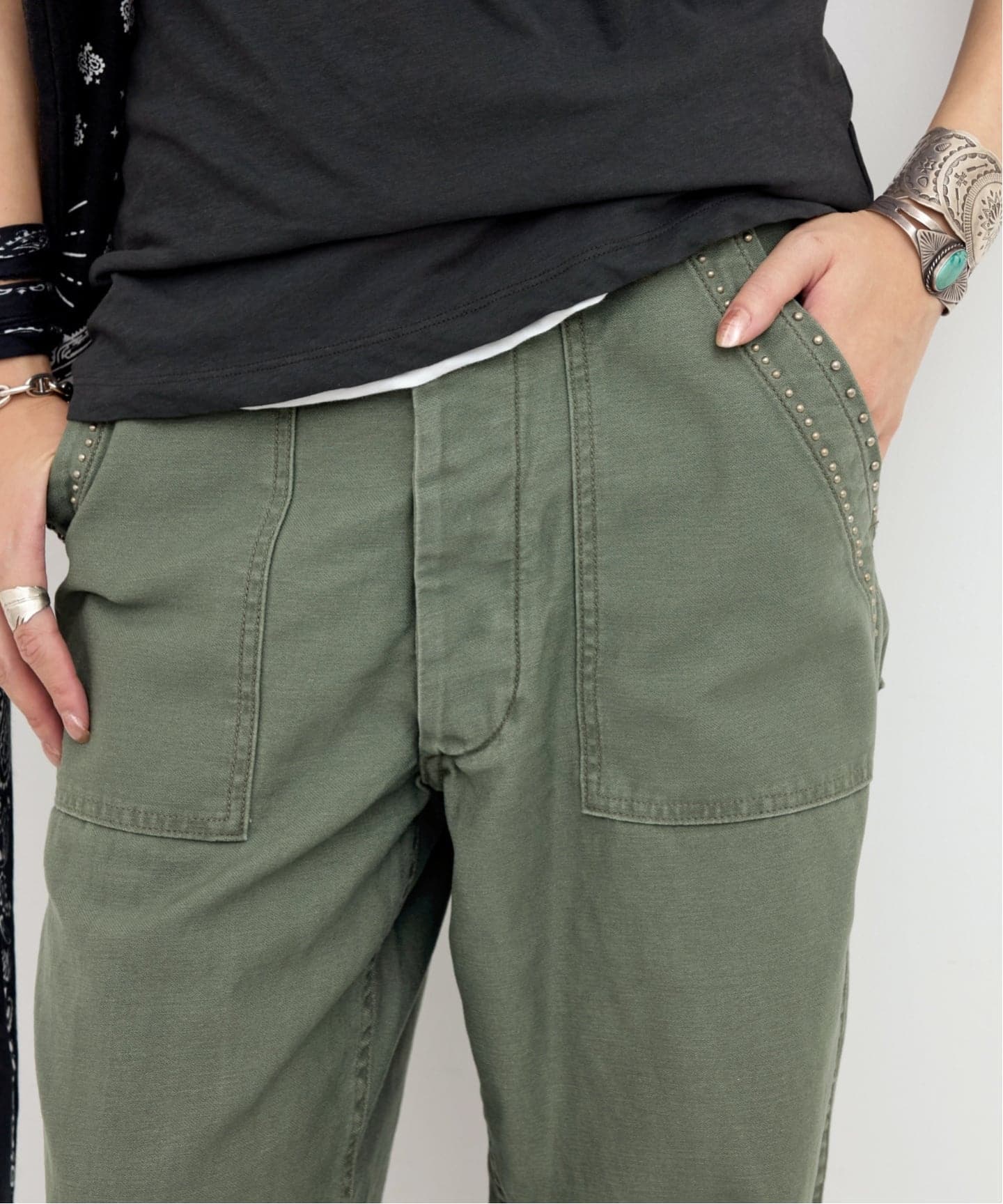 HTC/エイチ ティー シー】POCKET STUDS DESIGN BAKER PANTS（その他