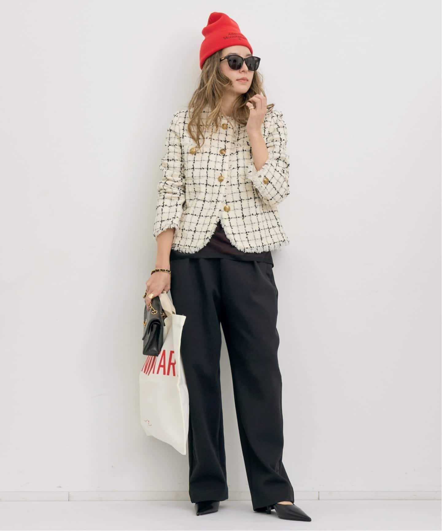 Col Pierrot/コル ピエロ】 SIDE SATIN LINE PANTS（その他パンツ）｜L