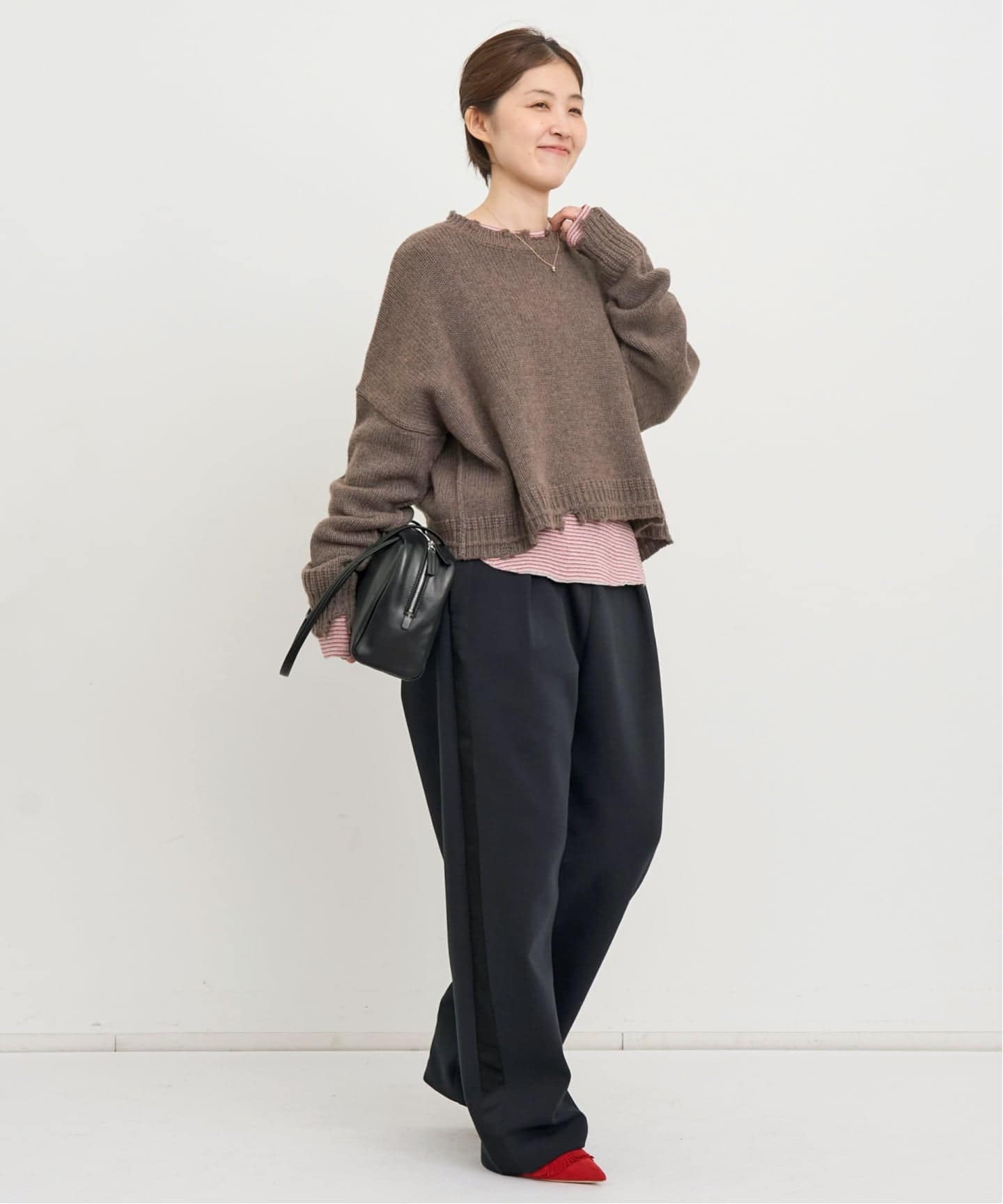 Col Pierrot/コル ピエロ】 SIDE SATIN LINE PANTS（その他パンツ）｜L