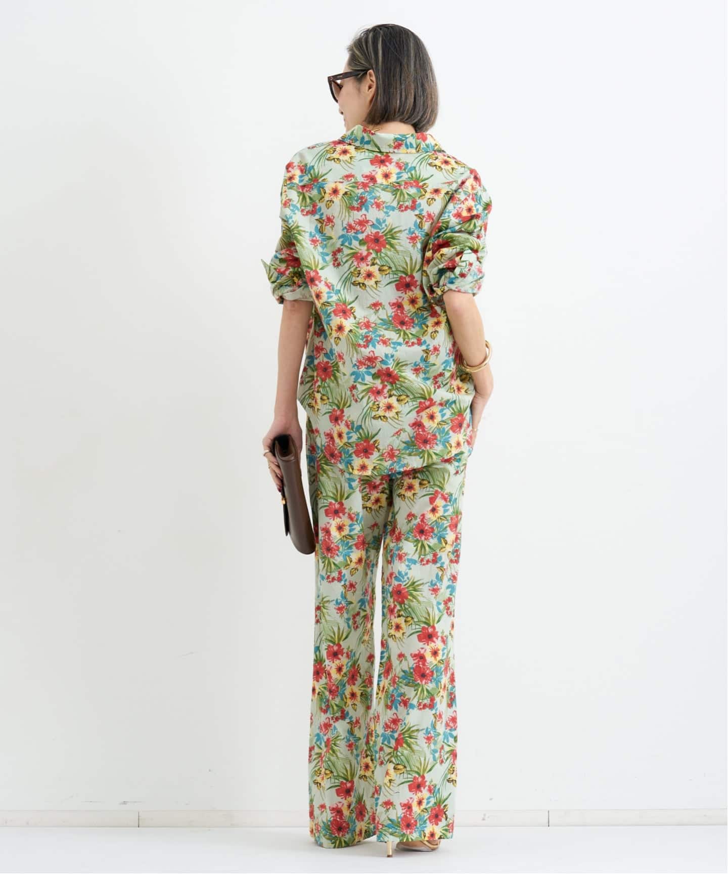 COUTURE D'ADAM/クチュールドアダム】 FLOWER PRINT EASY WIDE PANTS