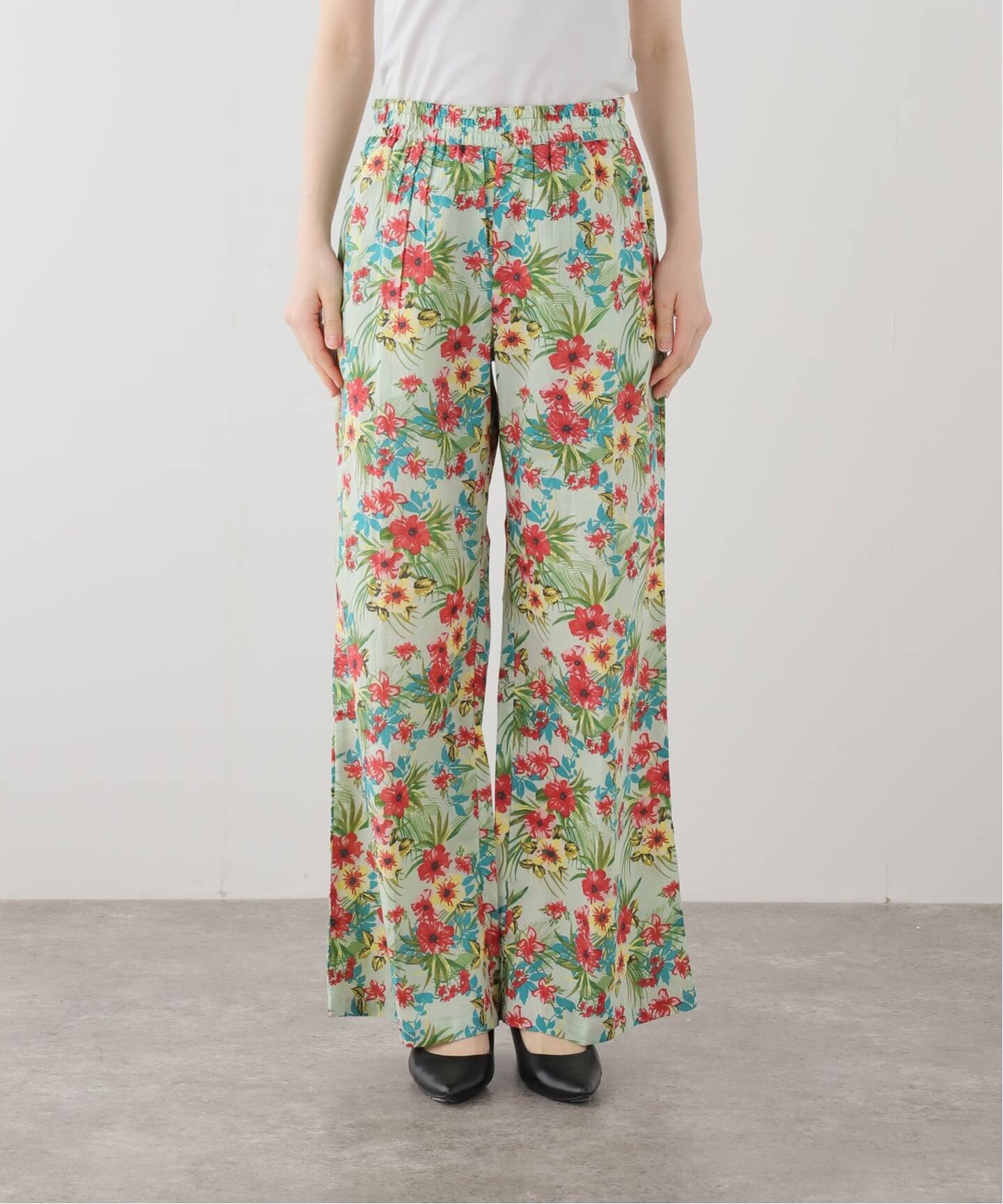 COUTURE D'ADAM/クチュールドアダム】 FLOWER PRINT EASY WIDE PANTS