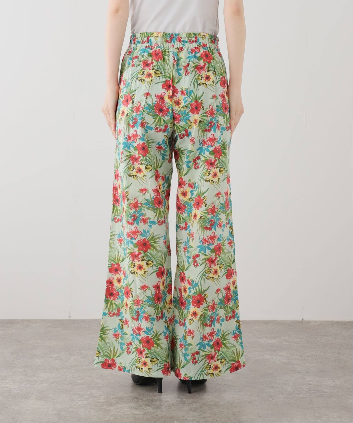 COUTURE D'ADAM/クチュールドアダム】 FLOWER PRINT EASY WIDE PANTS