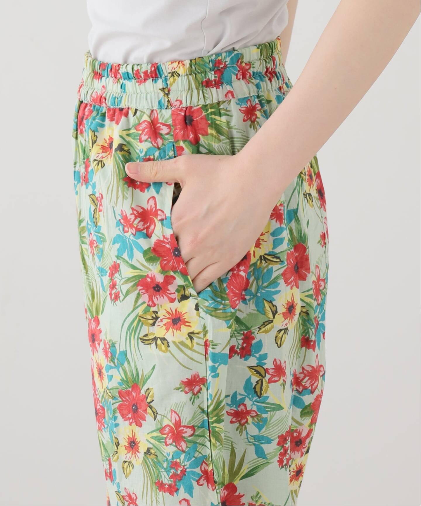 COUTURE D'ADAM/クチュールドアダム】 FLOWER PRINT EASY WIDE PANTS
