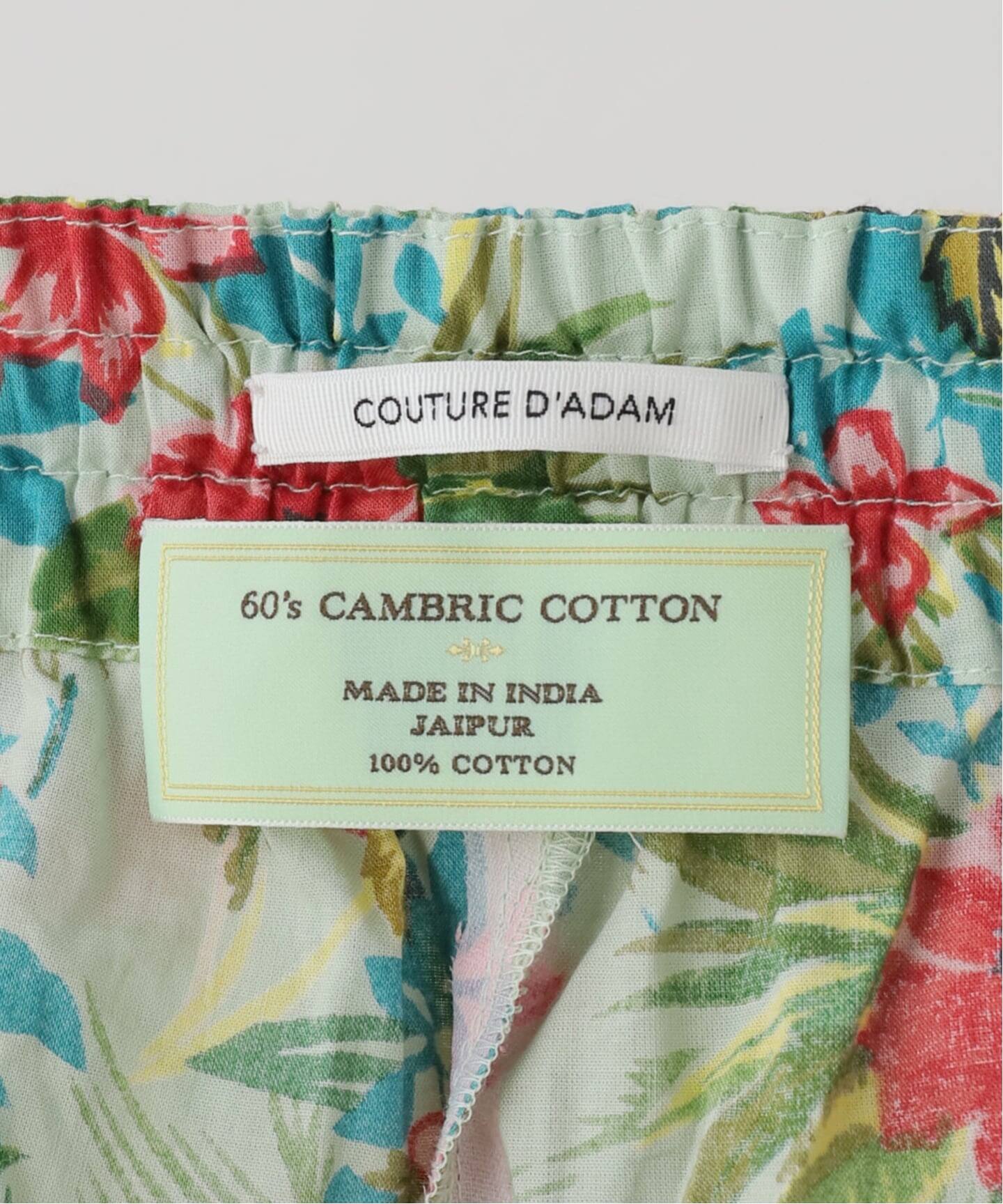 COUTURE D'ADAM/クチュールドアダム】 FLOWER PRINT EASY WIDE PANTS