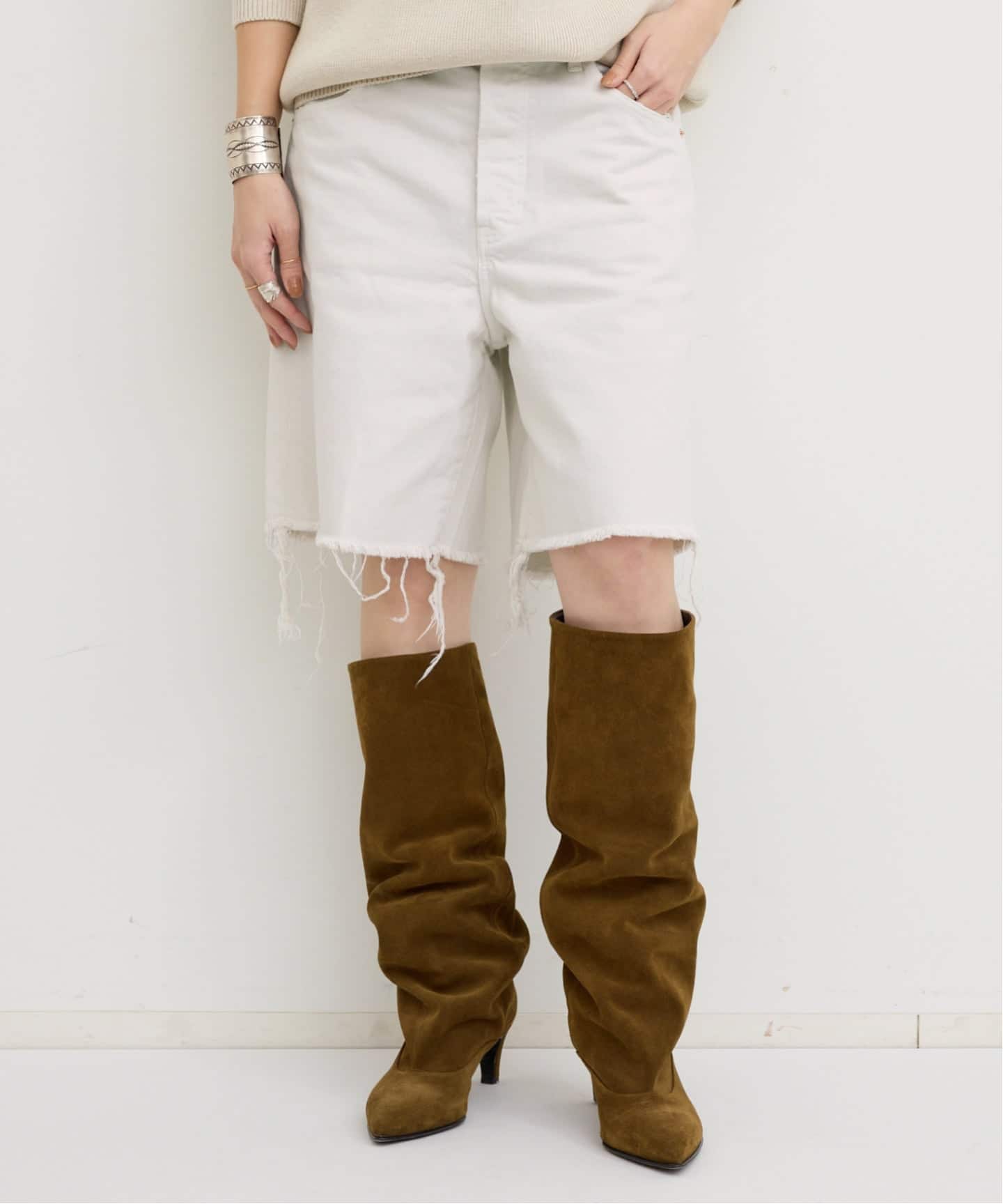 RED CARD/レッド カード】 HALF DENIM（デニムパンツ・ジーンズ）｜L